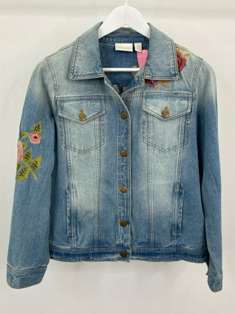 CHICO'S Women Size 8 BLUE DENIM Jacket