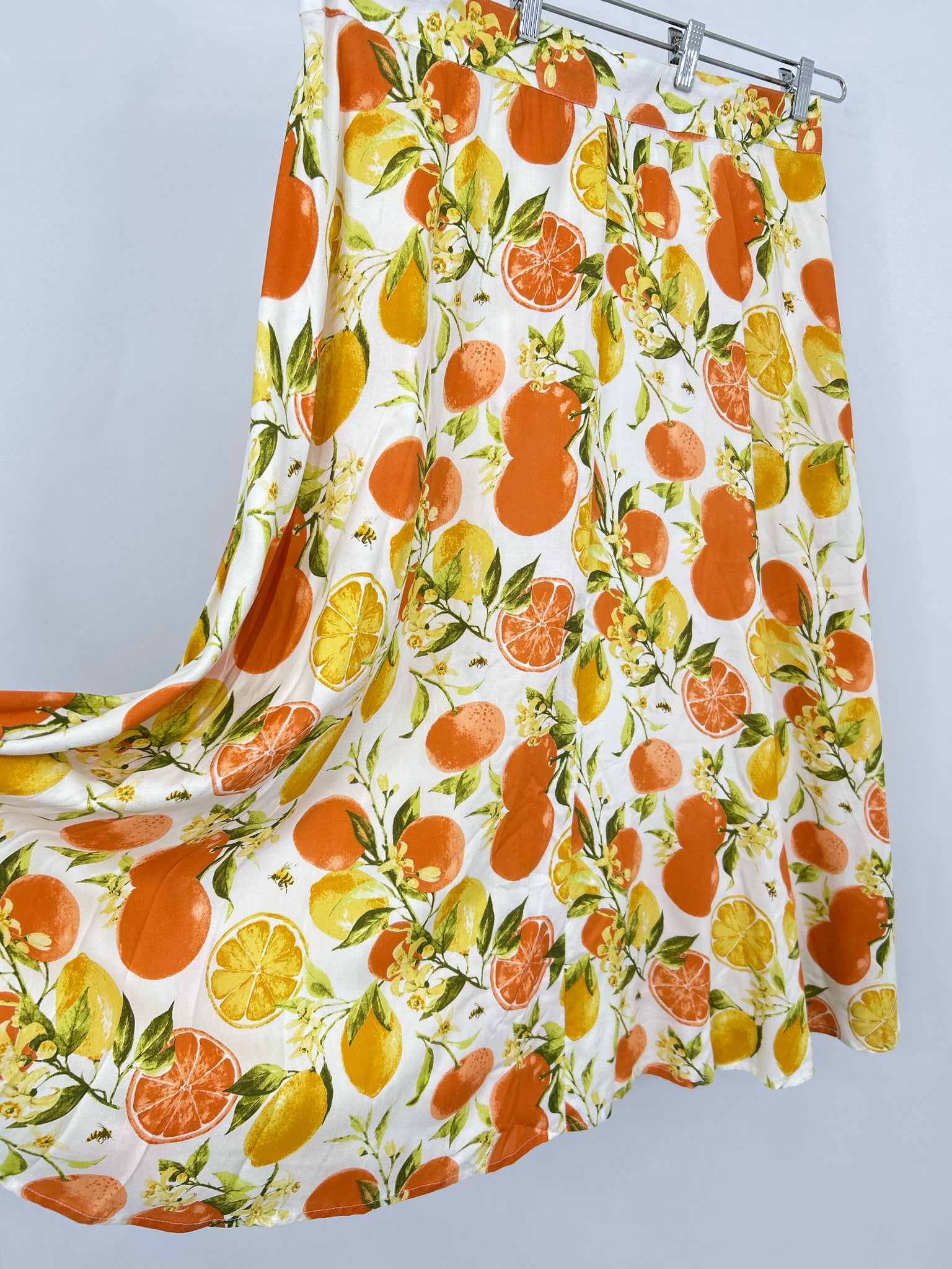KAKTUS Size XXL Orange & Yellow Women Skirt