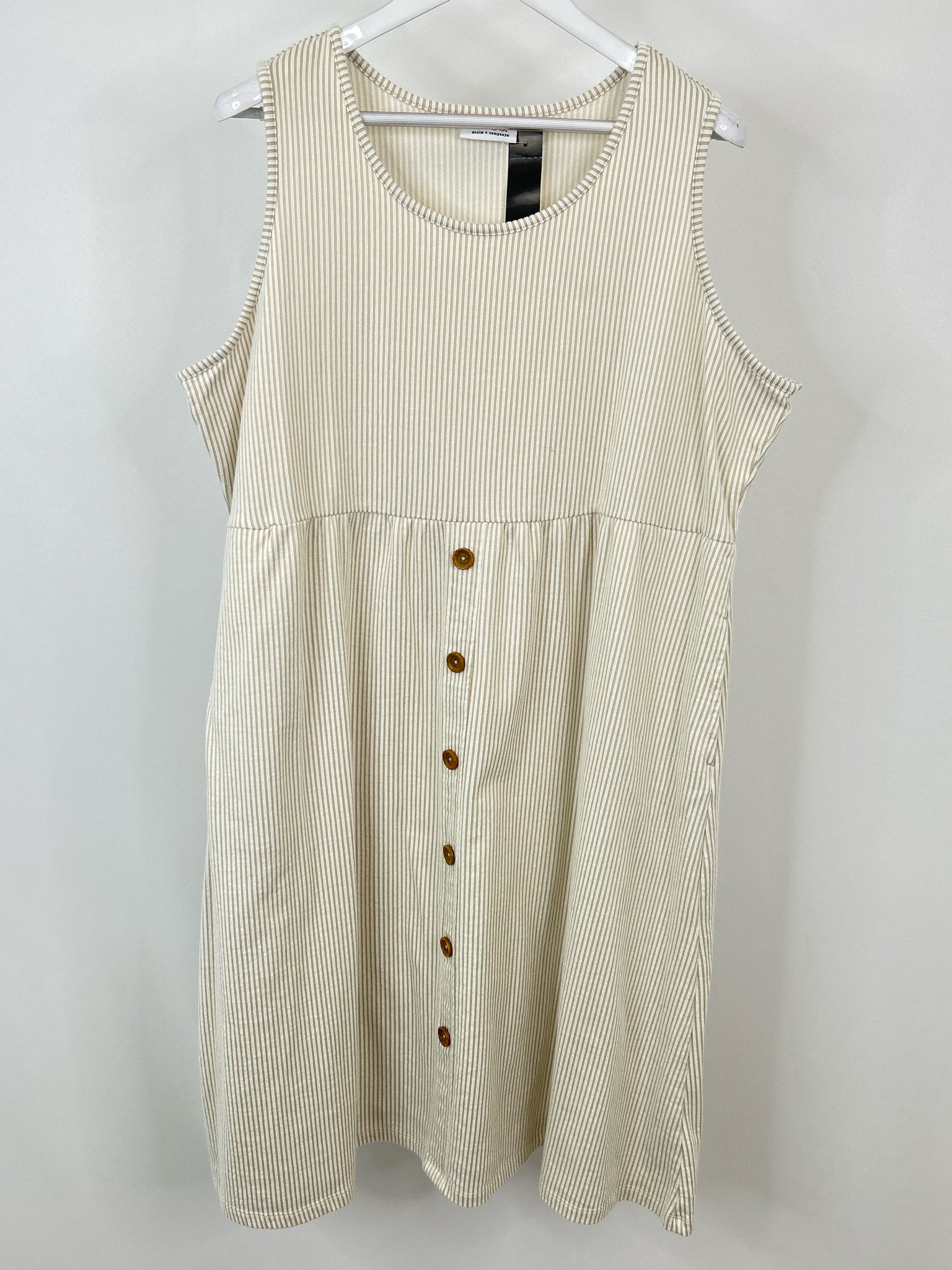 D&CO Size 1XP Beige striped Women Dress