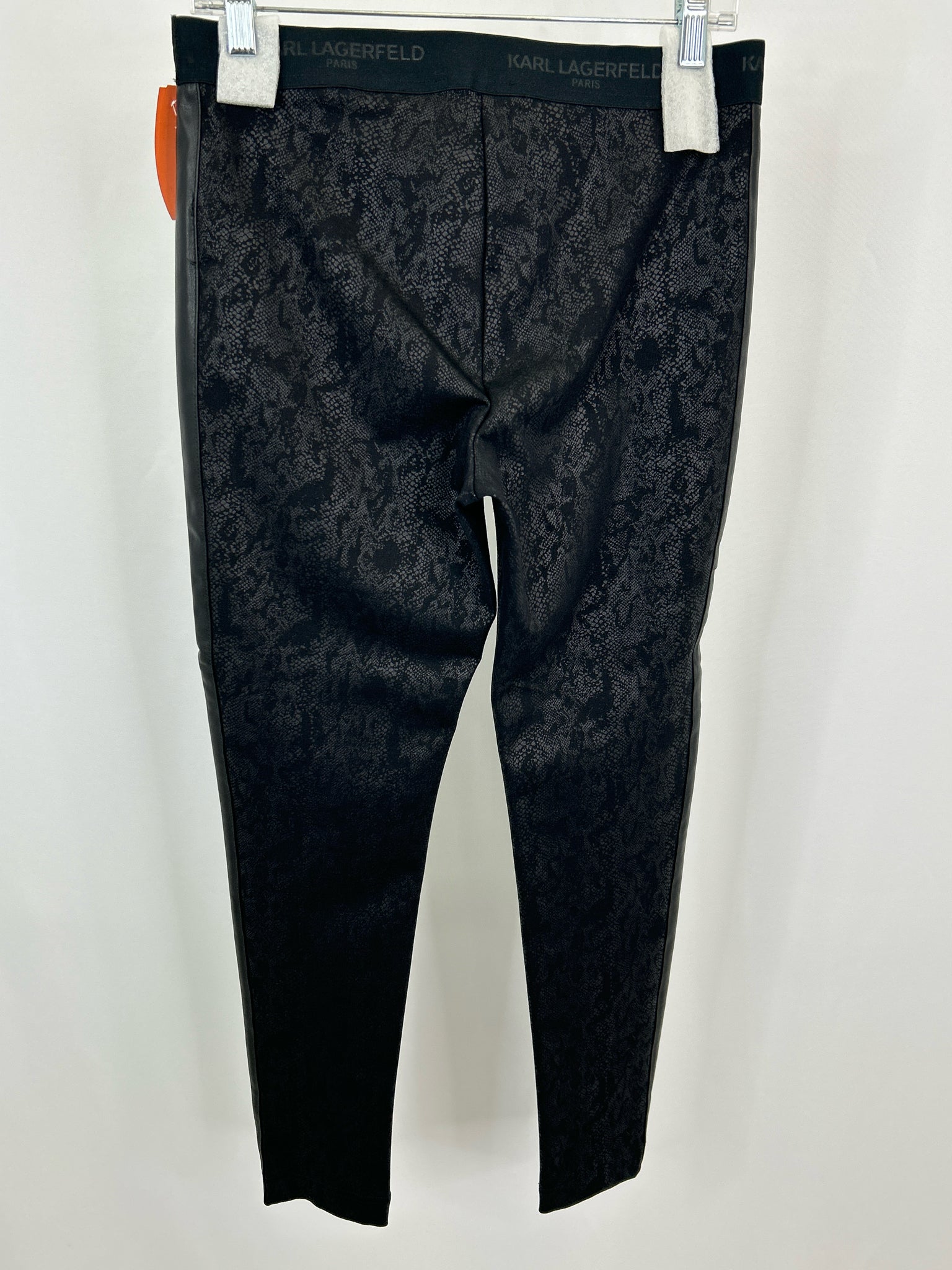 KARL LAGERFELD Size S Black Print Women Legging NWT