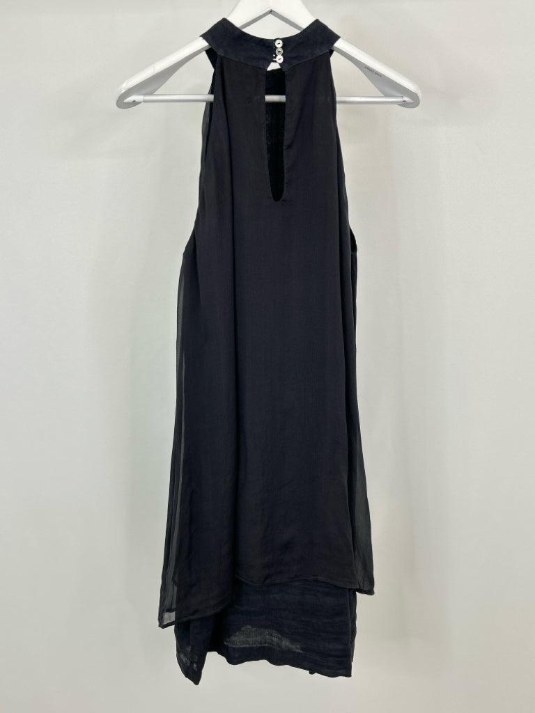 120% LINO Size L Navy Women's Dress