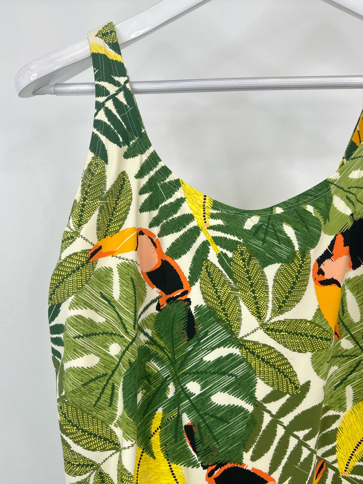 DULUTH TRADING COMPANY Size 14 Green Print Women Bathing Suit