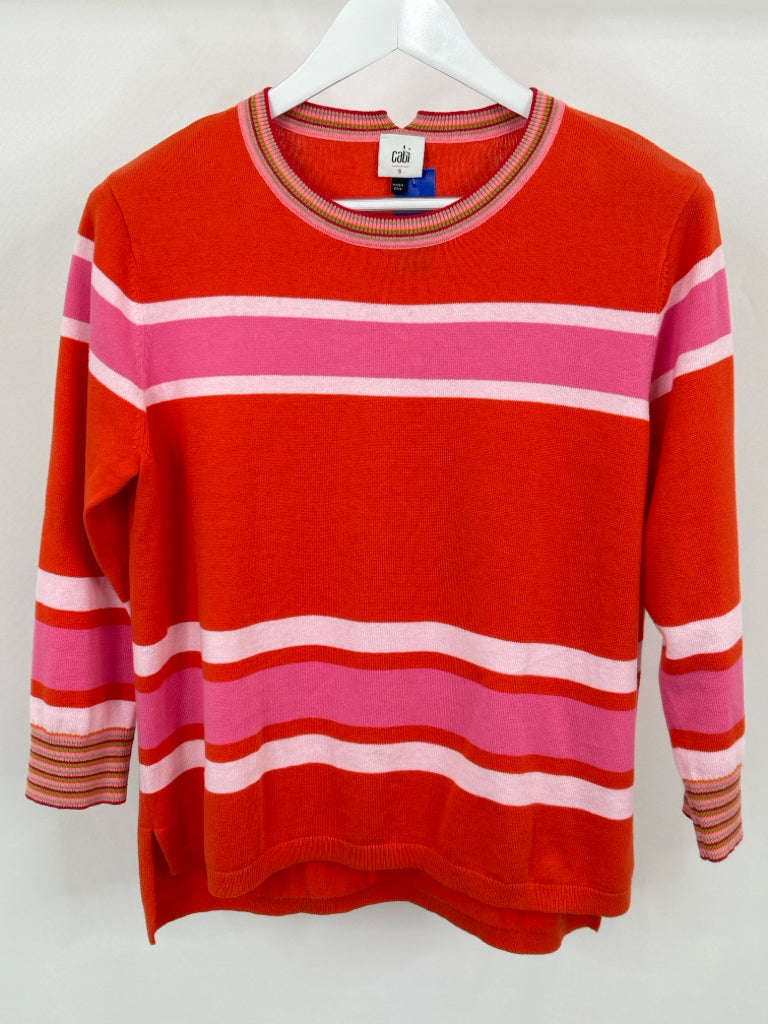 CABI Women Size S RED AND PINK Sweater