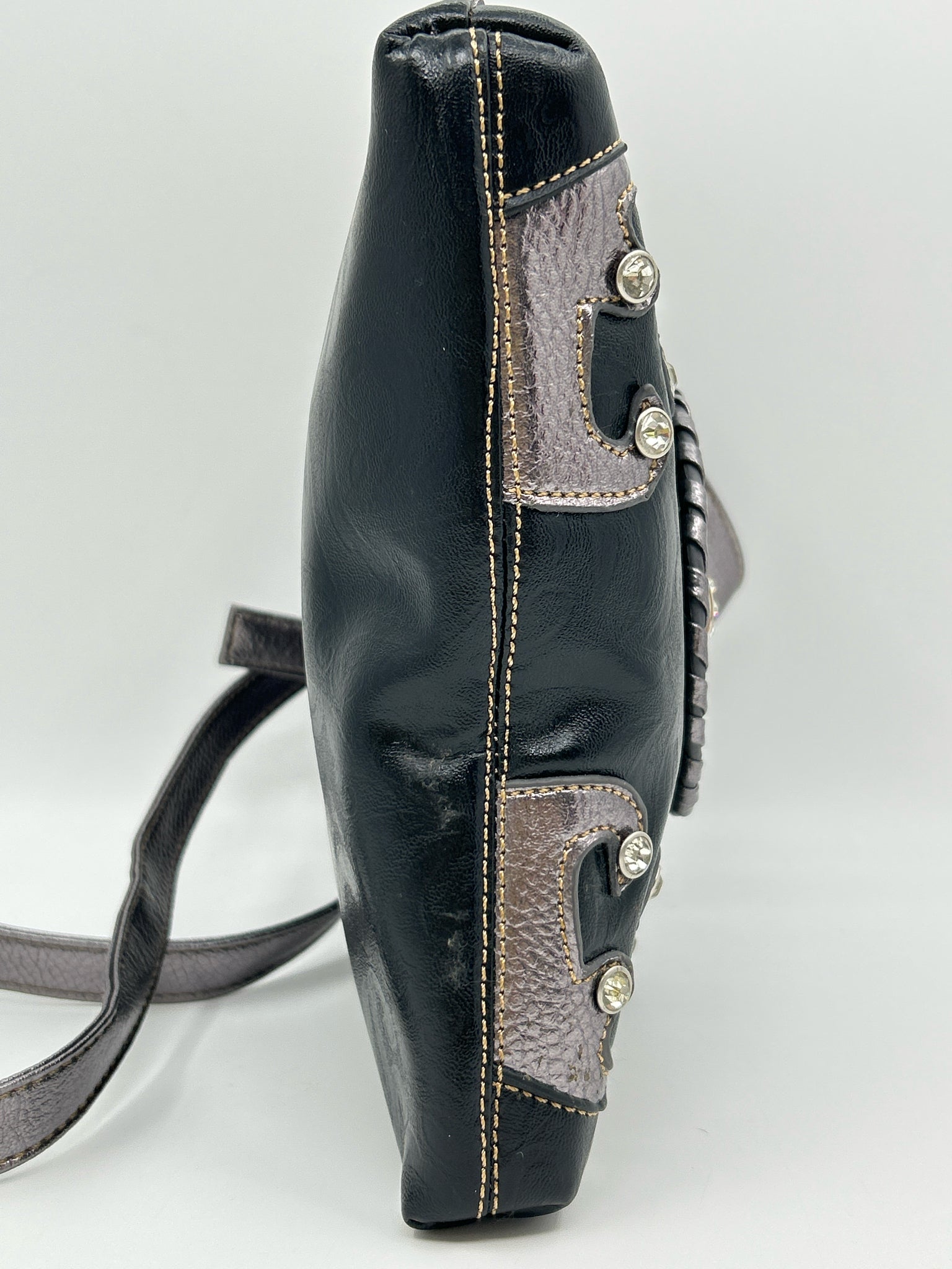 SALICE Black and Silver Women Purse