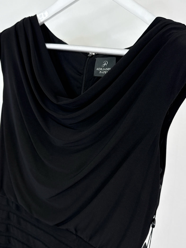ADRIANNA PAPELL Size 8 Black Women Dress