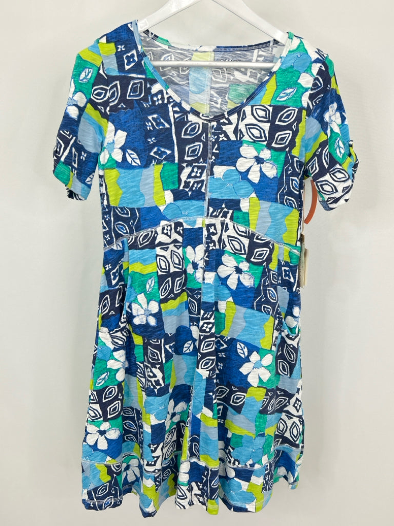 Escape by Habitat Clothes Size S Blue Print Dress