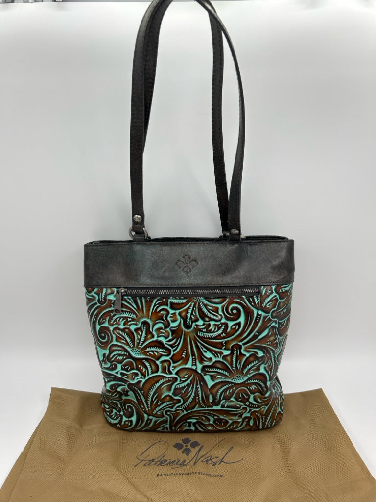 PATRICIA NASH Turquoise & Black Backpack