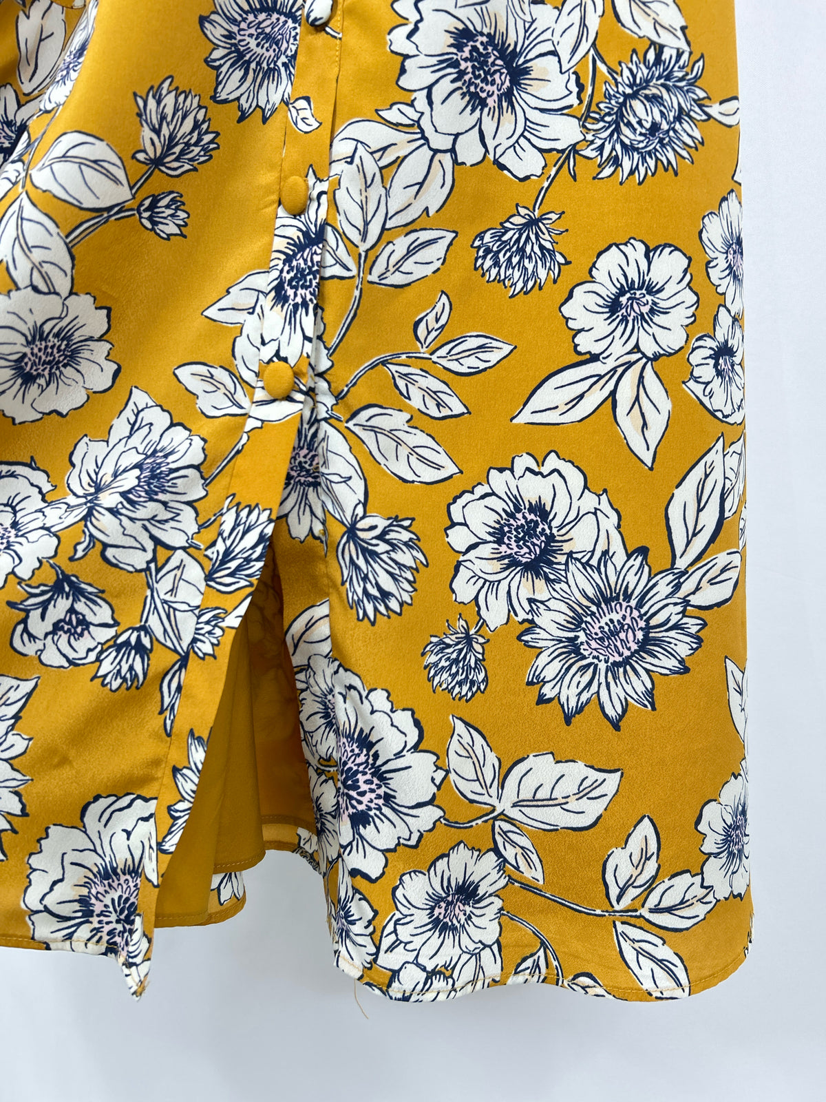ELIZA J Size 10 MUSTARD FLORAL Women Dress