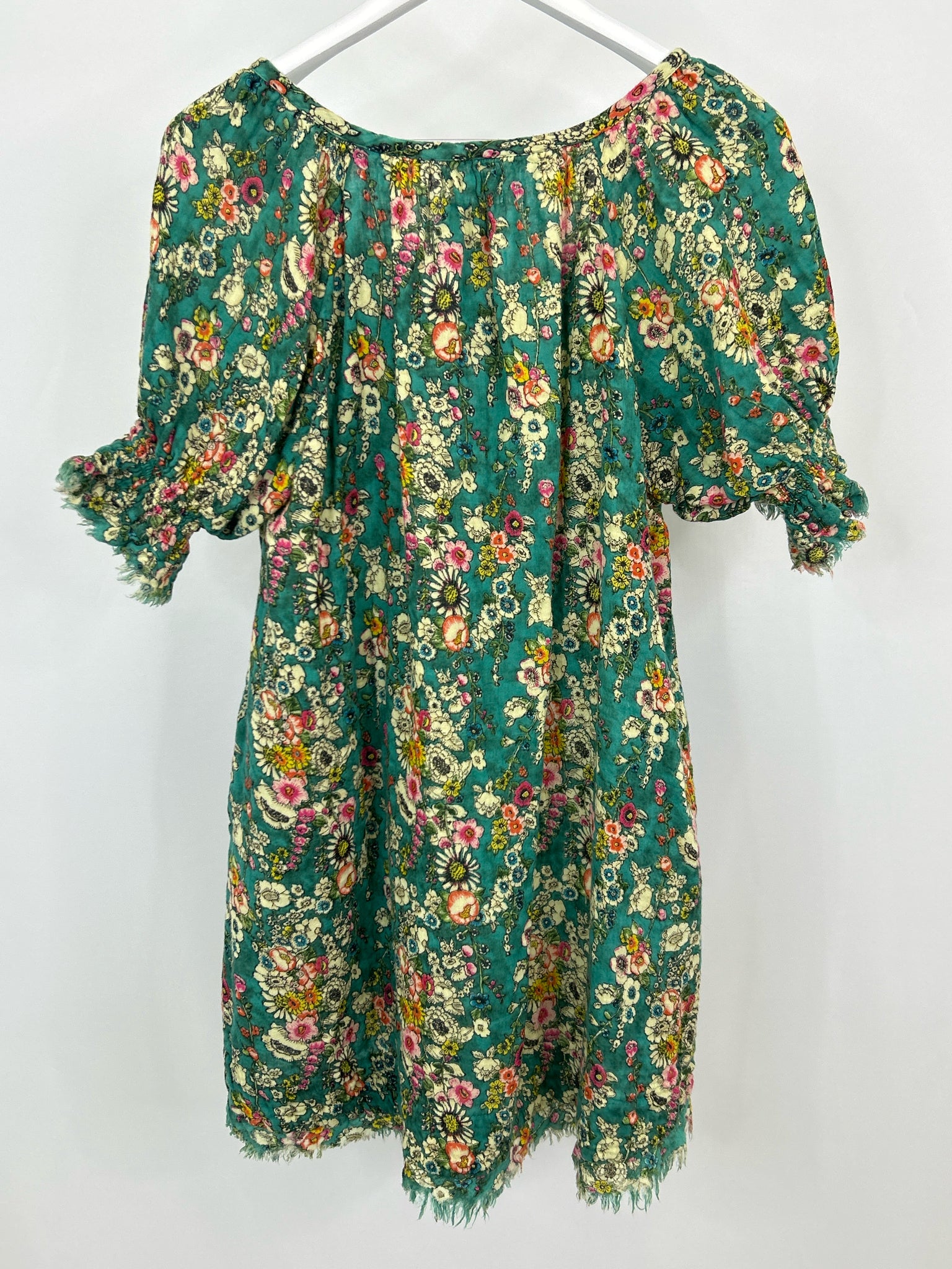 NATURAL LIFE Size L/XL Green Floral Women Dress