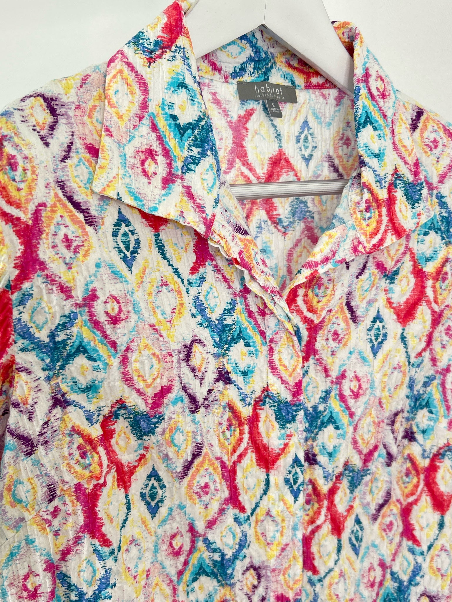 HABITAT Size S White and PINK Women Shirt