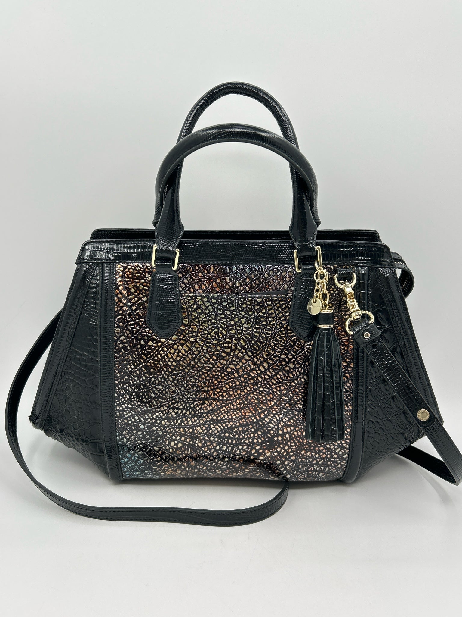 BRAHMIN Black Print Women Purse
