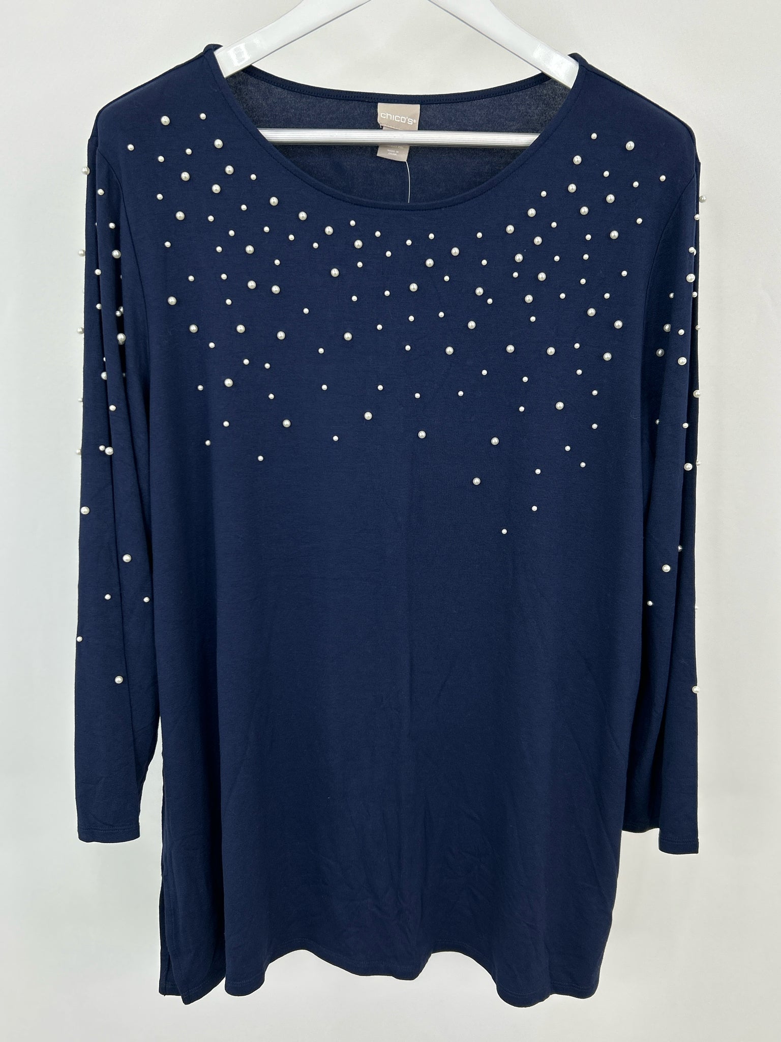 CHICO'S Size XXL Navy Women Top