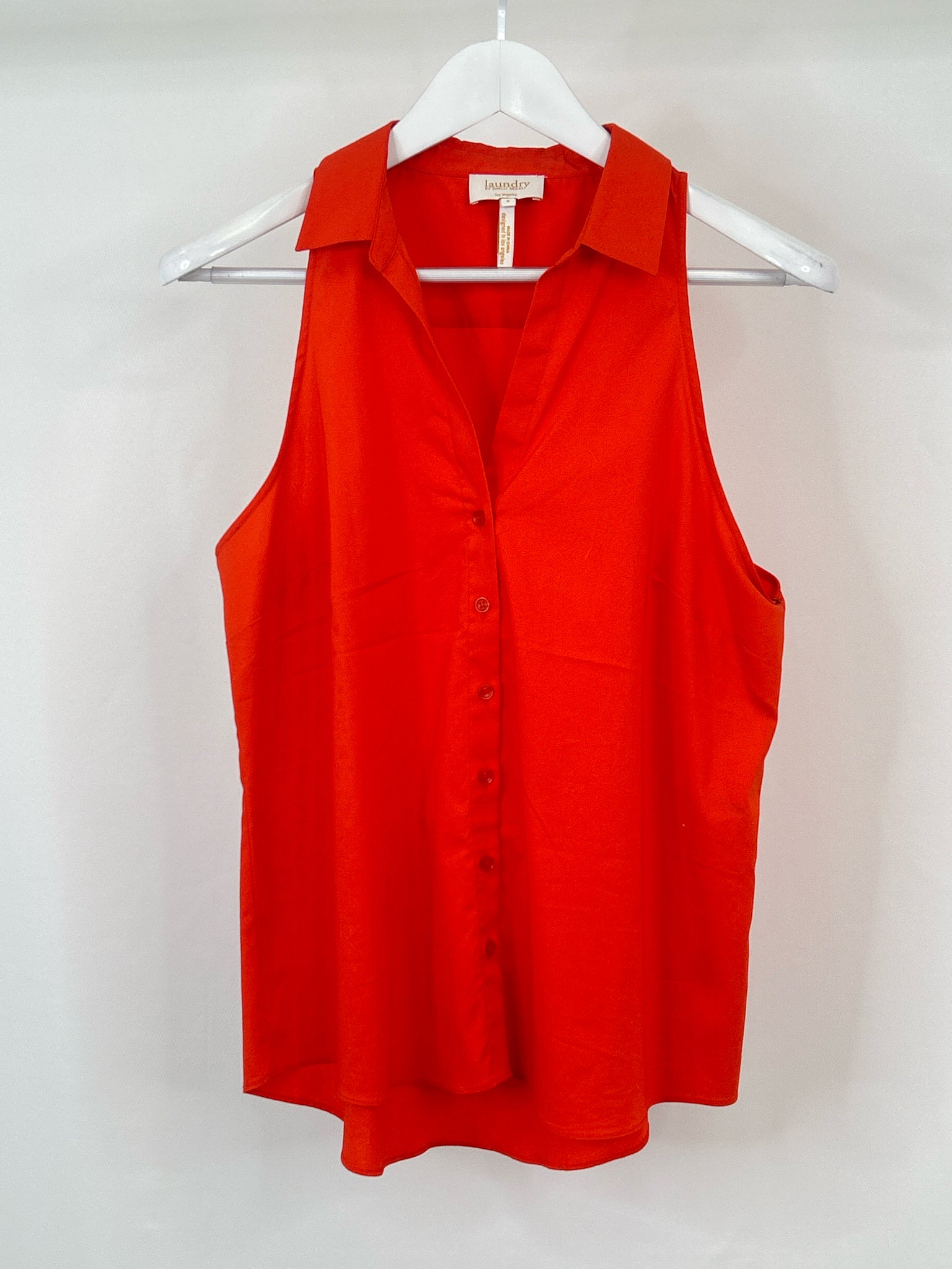 LAUNDRY BY SHELLI SEGAL Size 8 Red Women Shirt