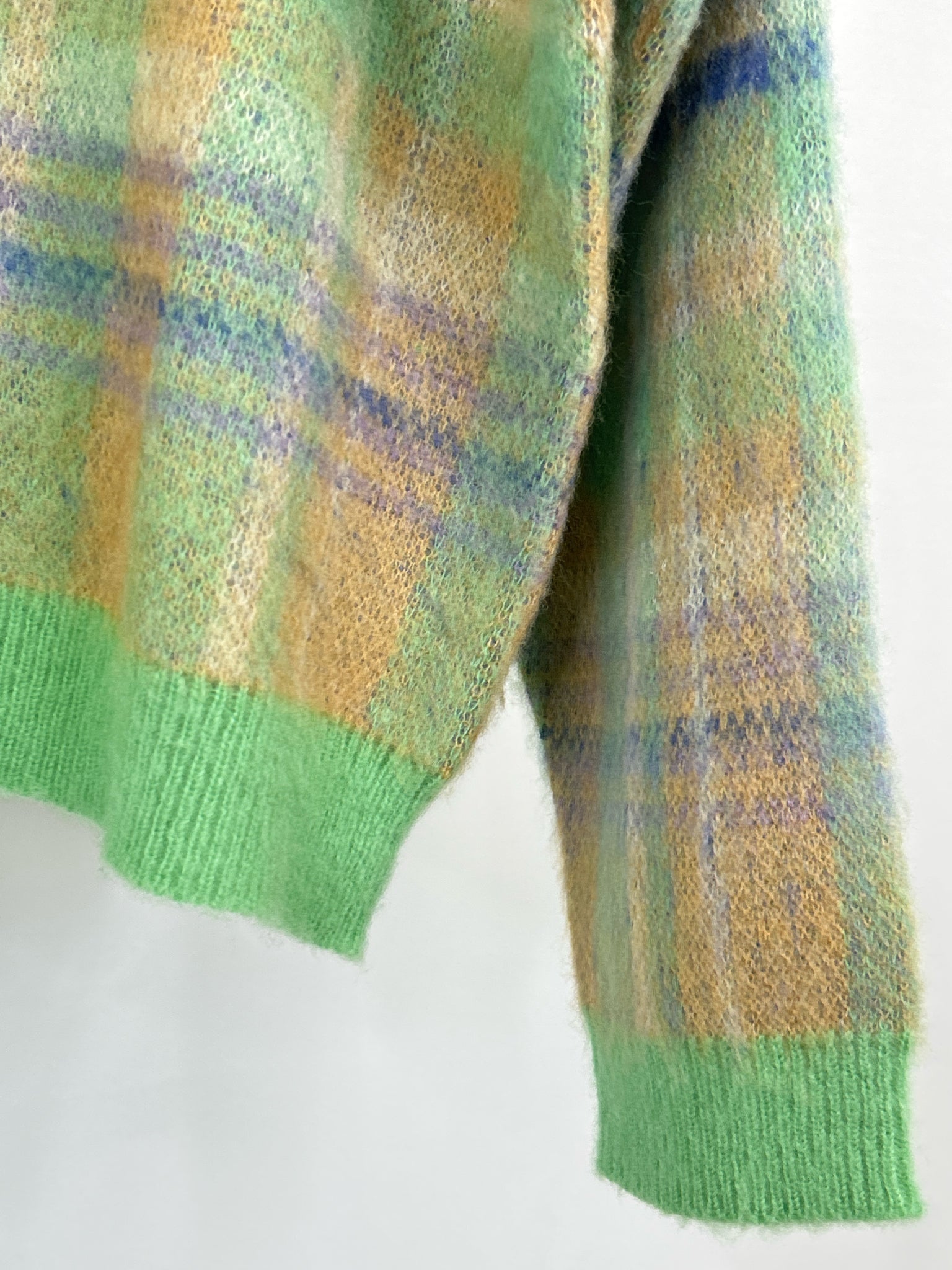 Baltic Born Size L Green Plaid Women Sweater NWT