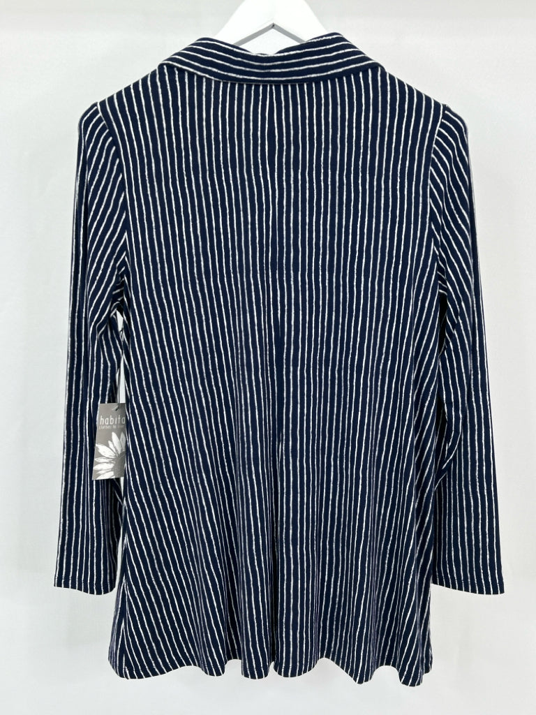 HABITAT Women Size S NAVY STRIPED Jacket