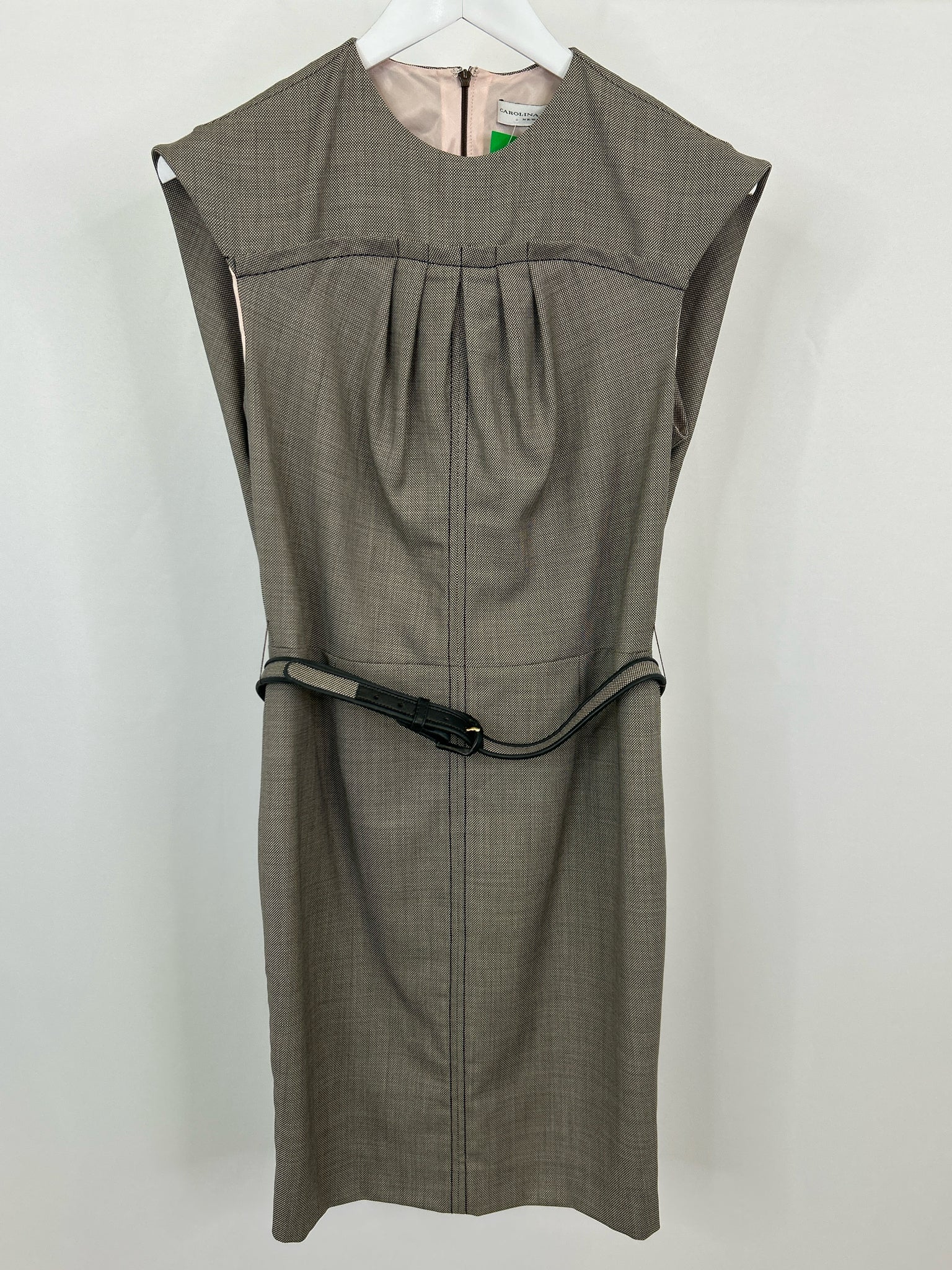 CAROLINA HERRERA Size 10 Grey & Black Women Dress