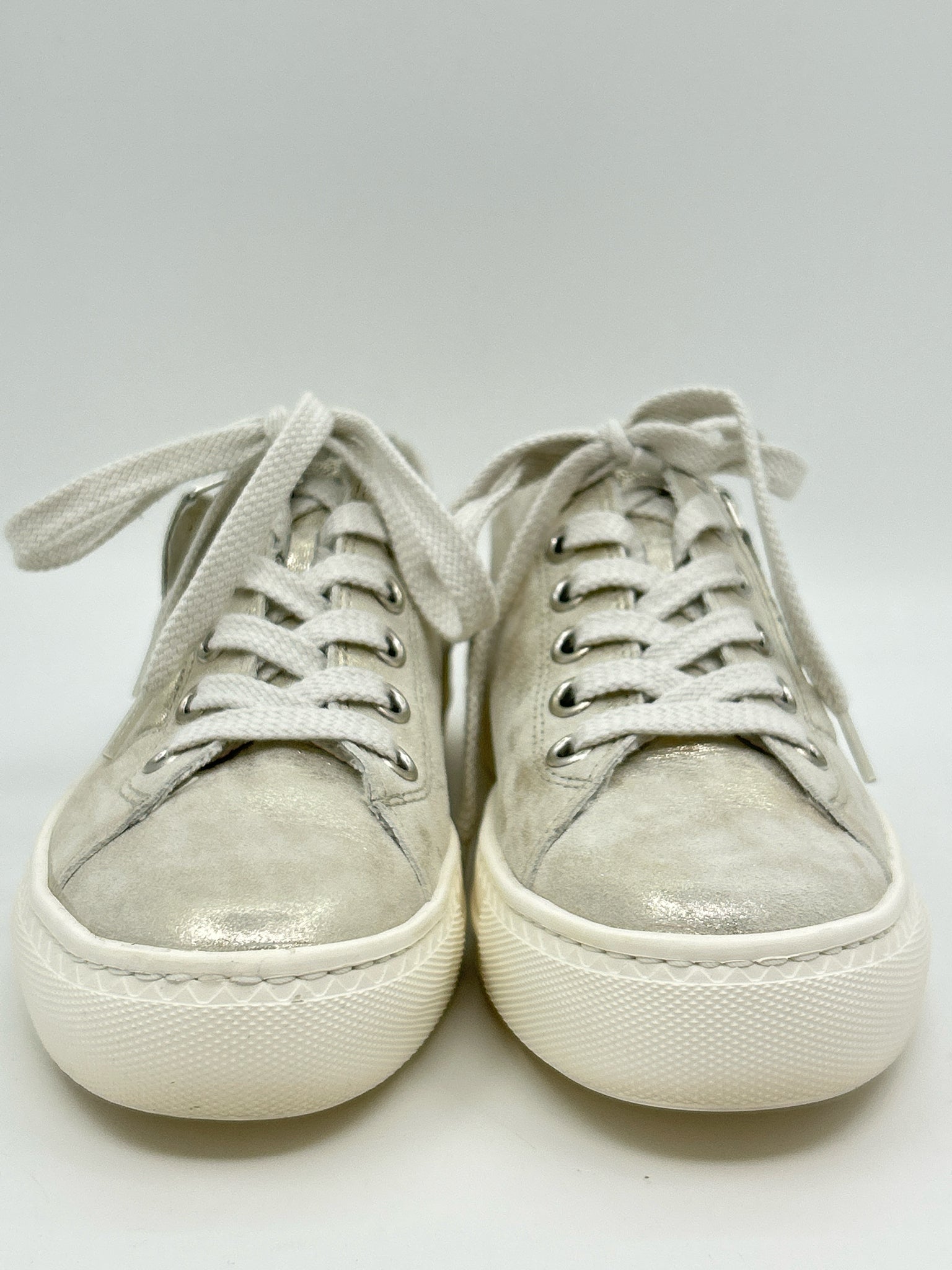 PAUL GREEN Size 7 Silver Women Sneakers