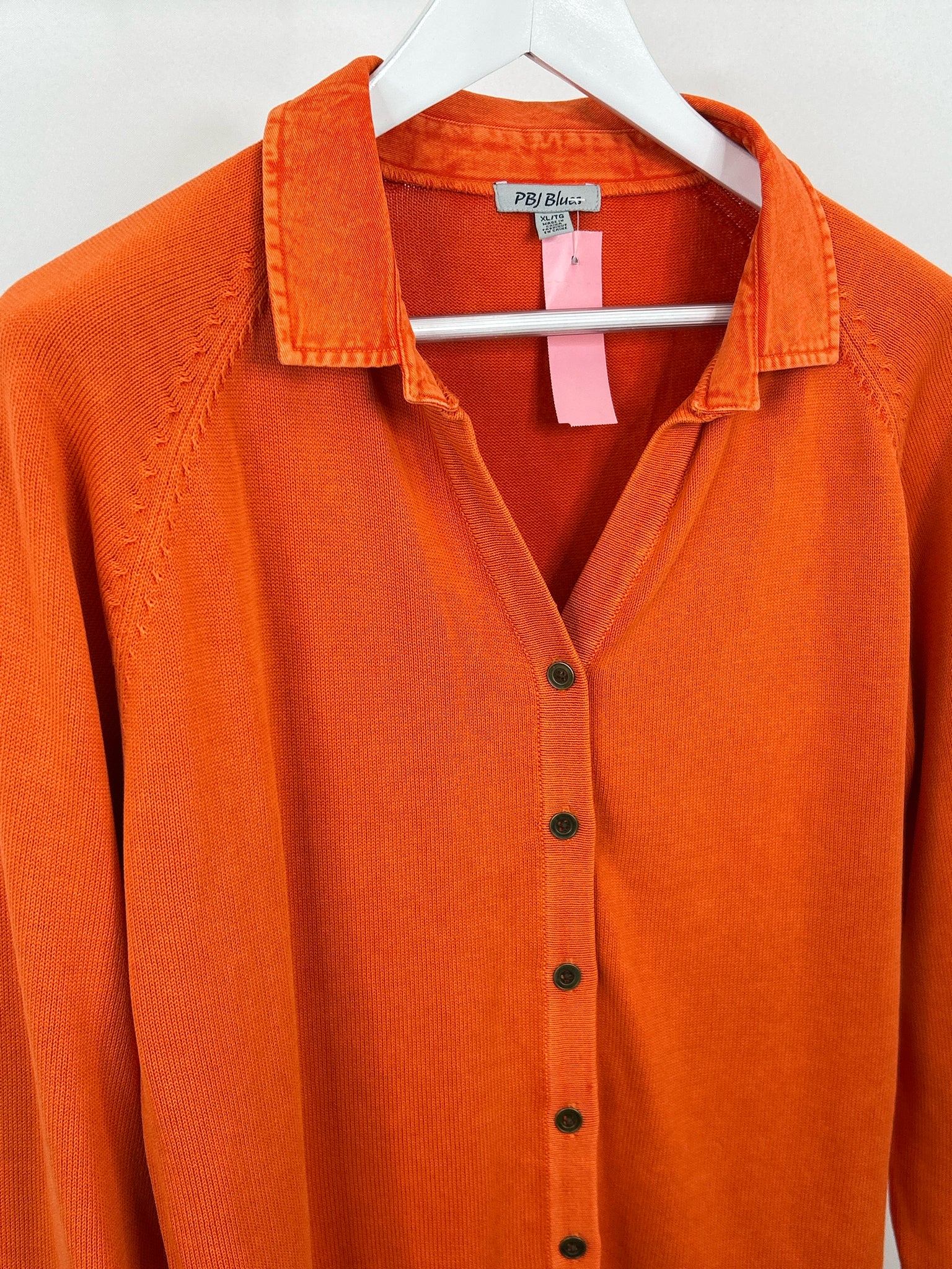PBJ BLUES Size XL Orange Women Shirt
