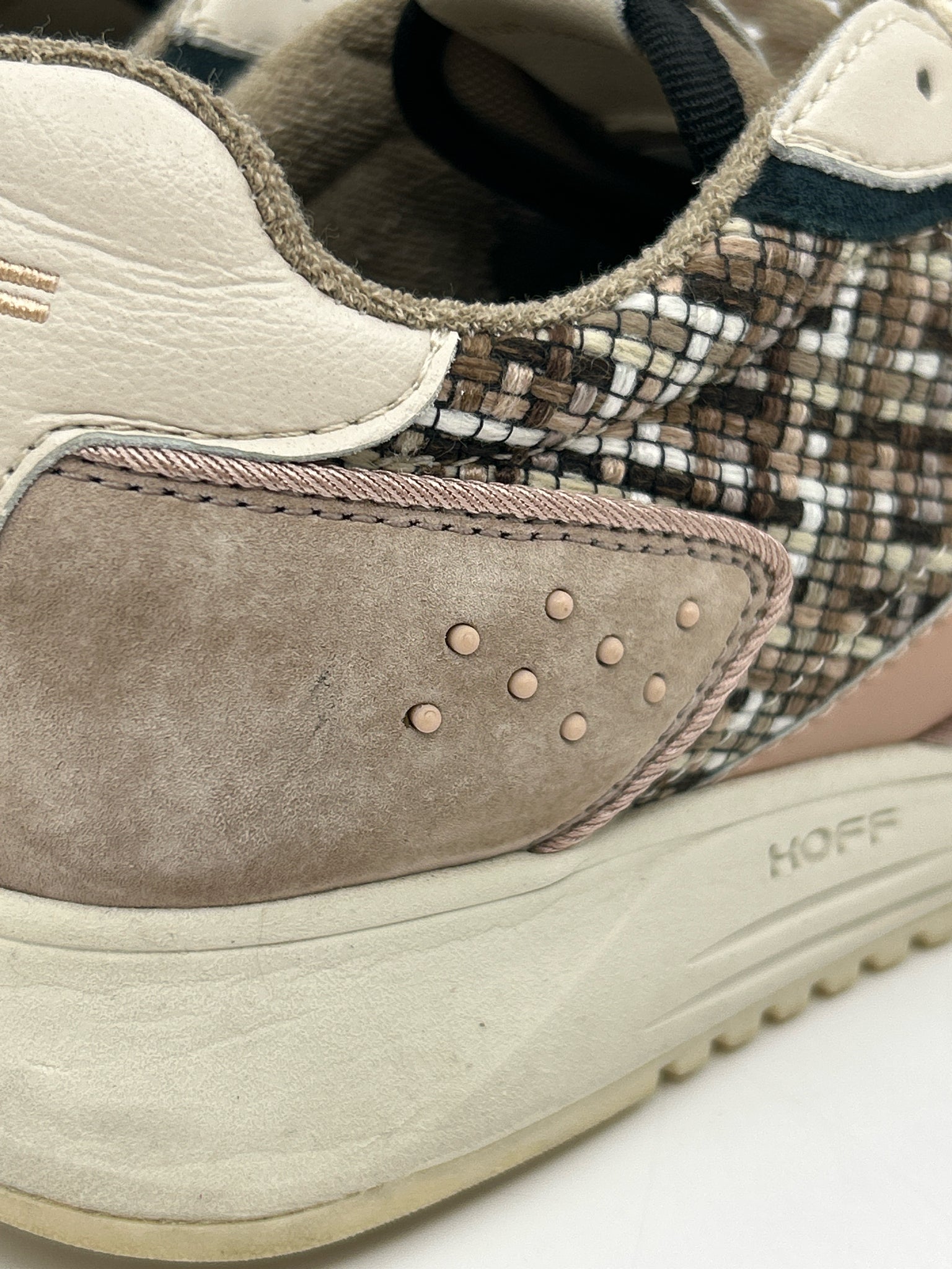 HOFF Size 6.5 Taupe and Pink Women Sneakers