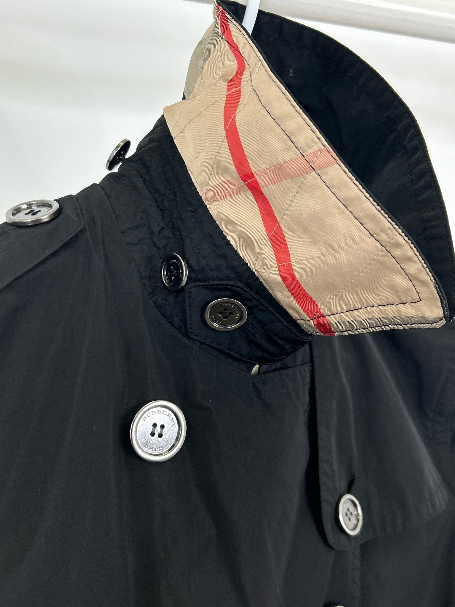 BURBERRY BRIT Size 6 Black Women Trench Coat
