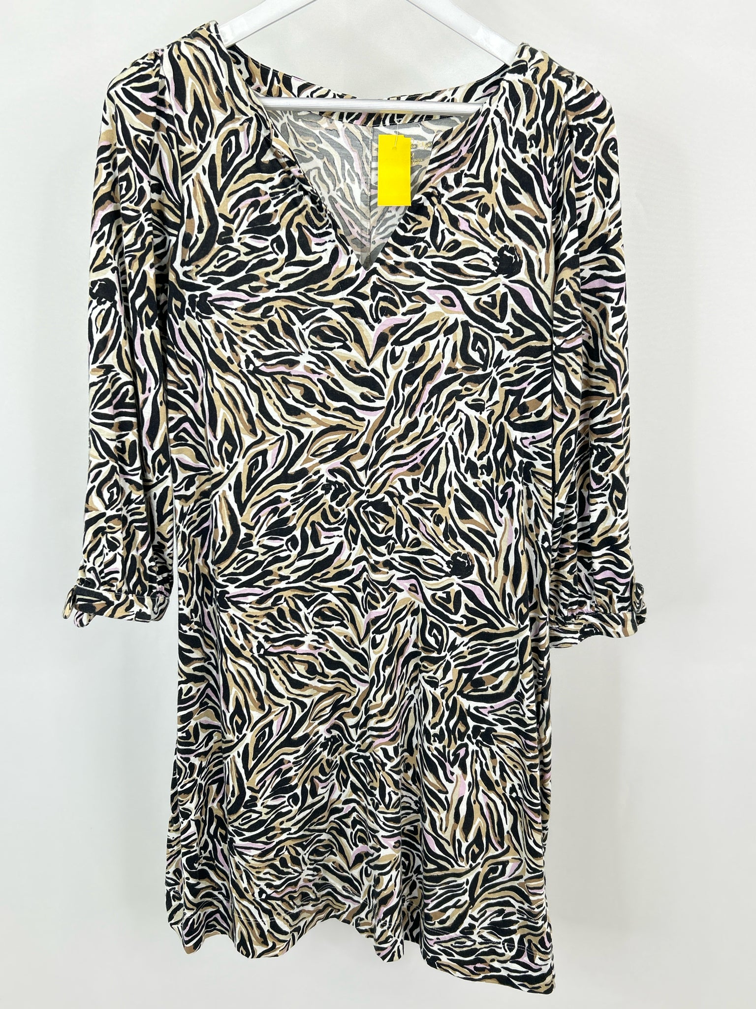 LILLY PULITZER Size M Black Print Women Dress