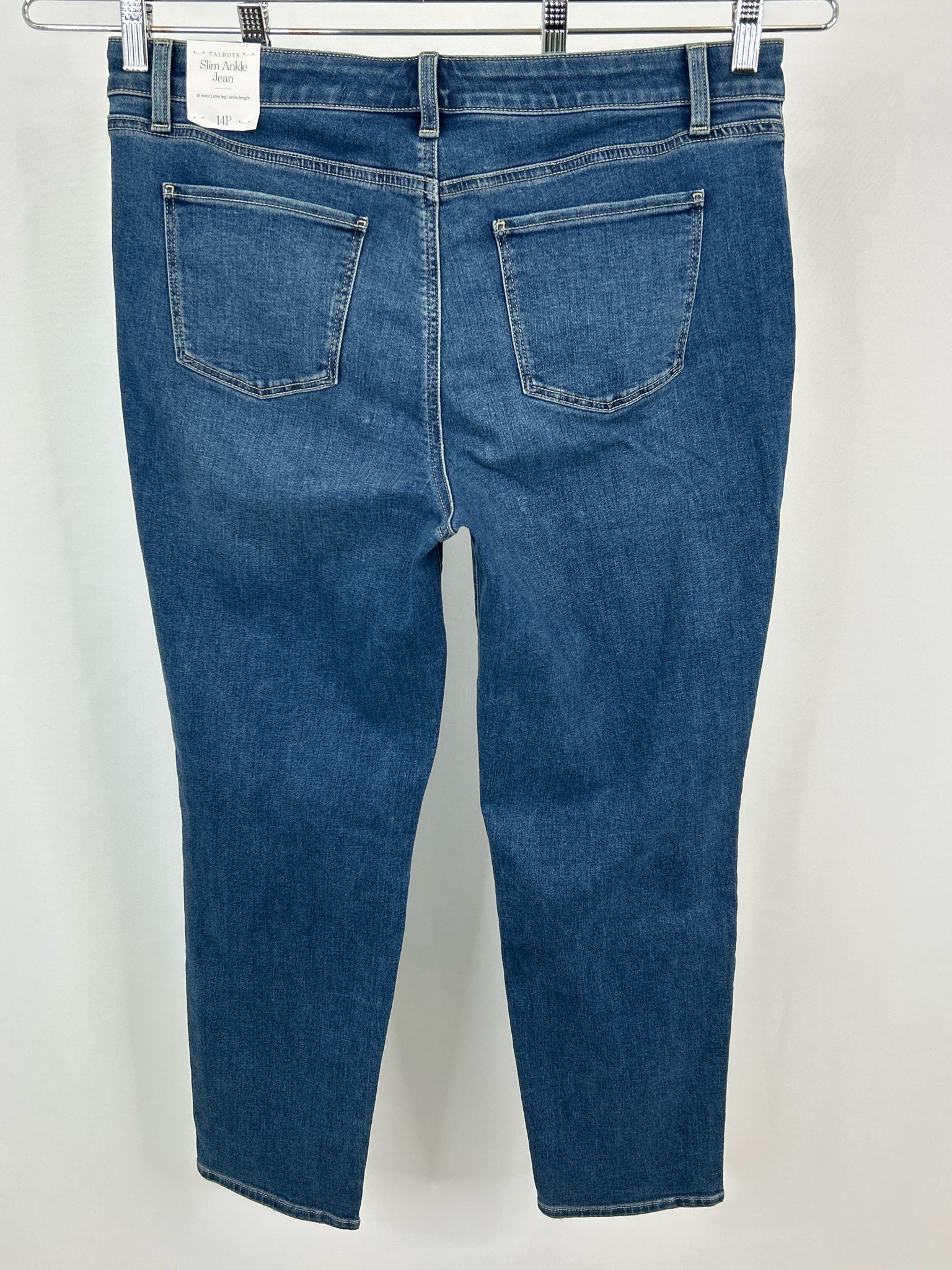 TALBOTS Size 14P Blue Denim Women Jeans NWT
