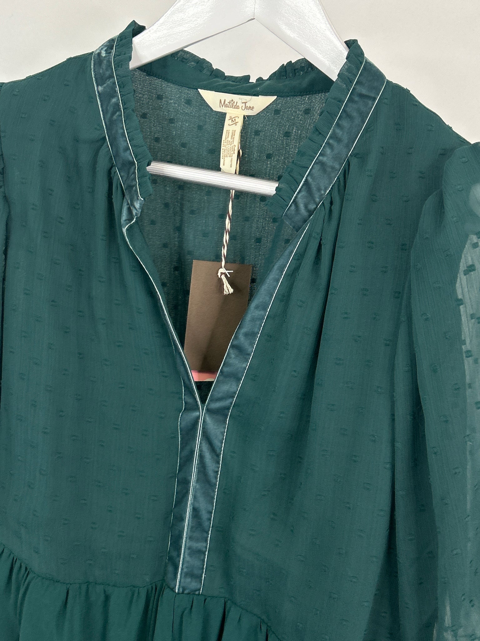 MATILDA JANE Size M Green Women Dress