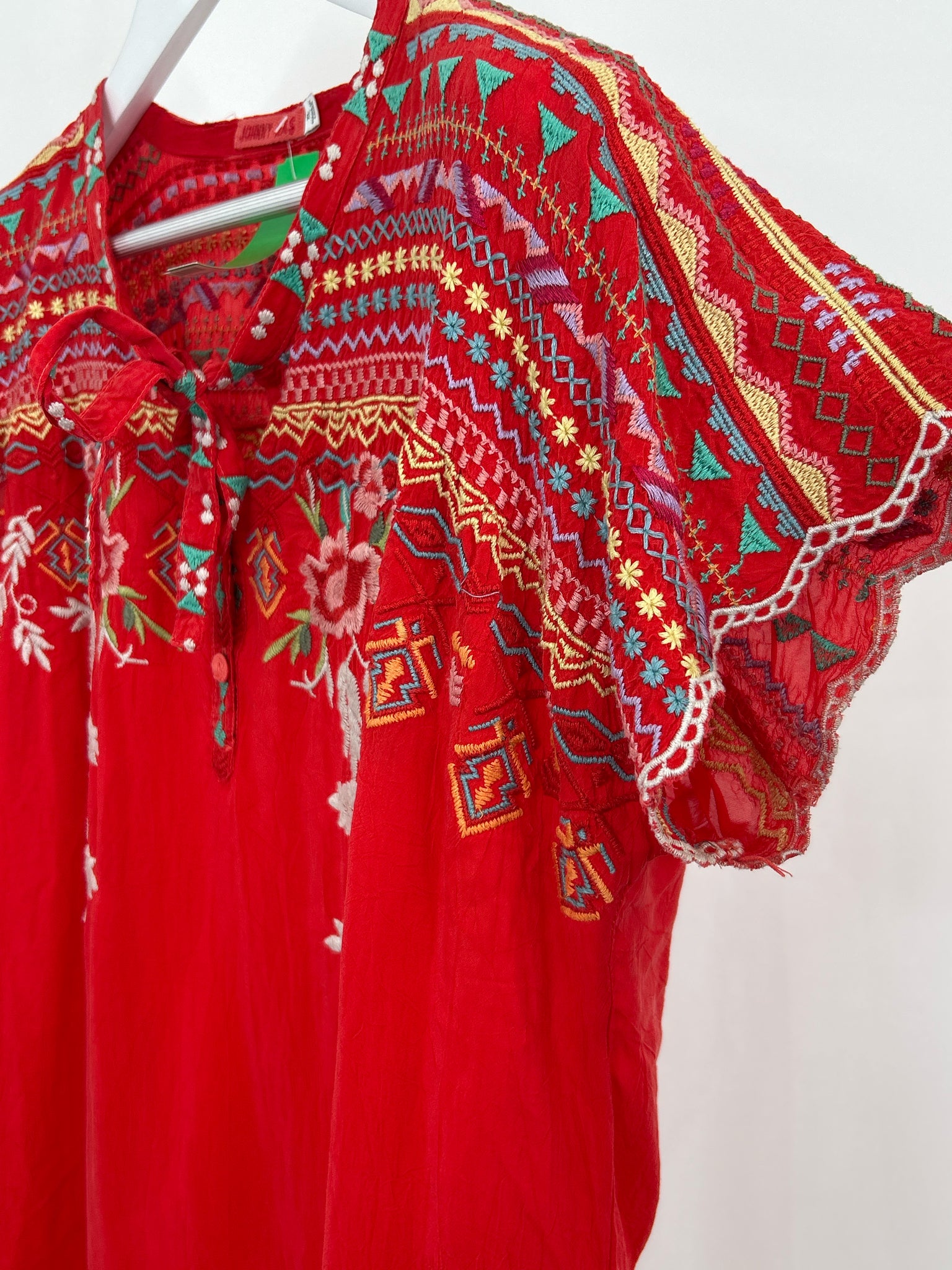 JOHNNY WAS Size XL Red Women Blouse