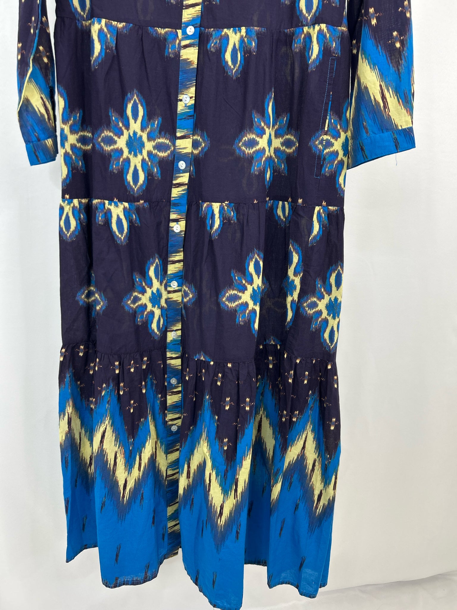 BE BOHO Size XS Navy Print Women Dress