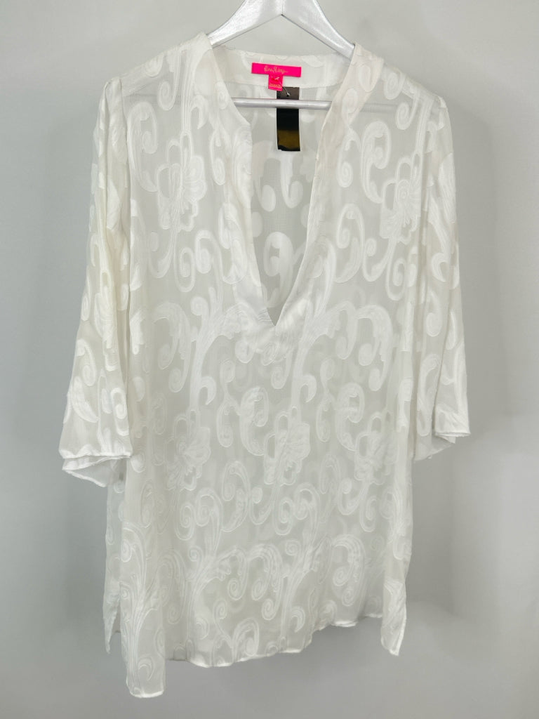 LILLY PULITZER Size L/XL White Women's Cover-Up