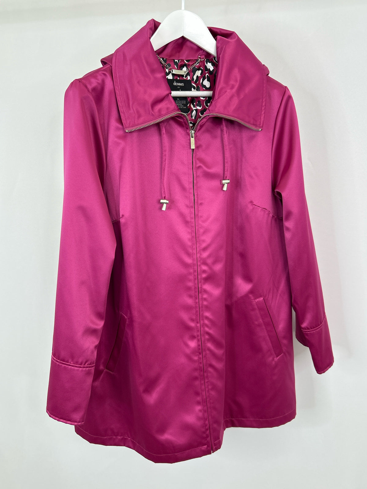 Dennis by Dennis Basso Size XL Pink Women Raincoat