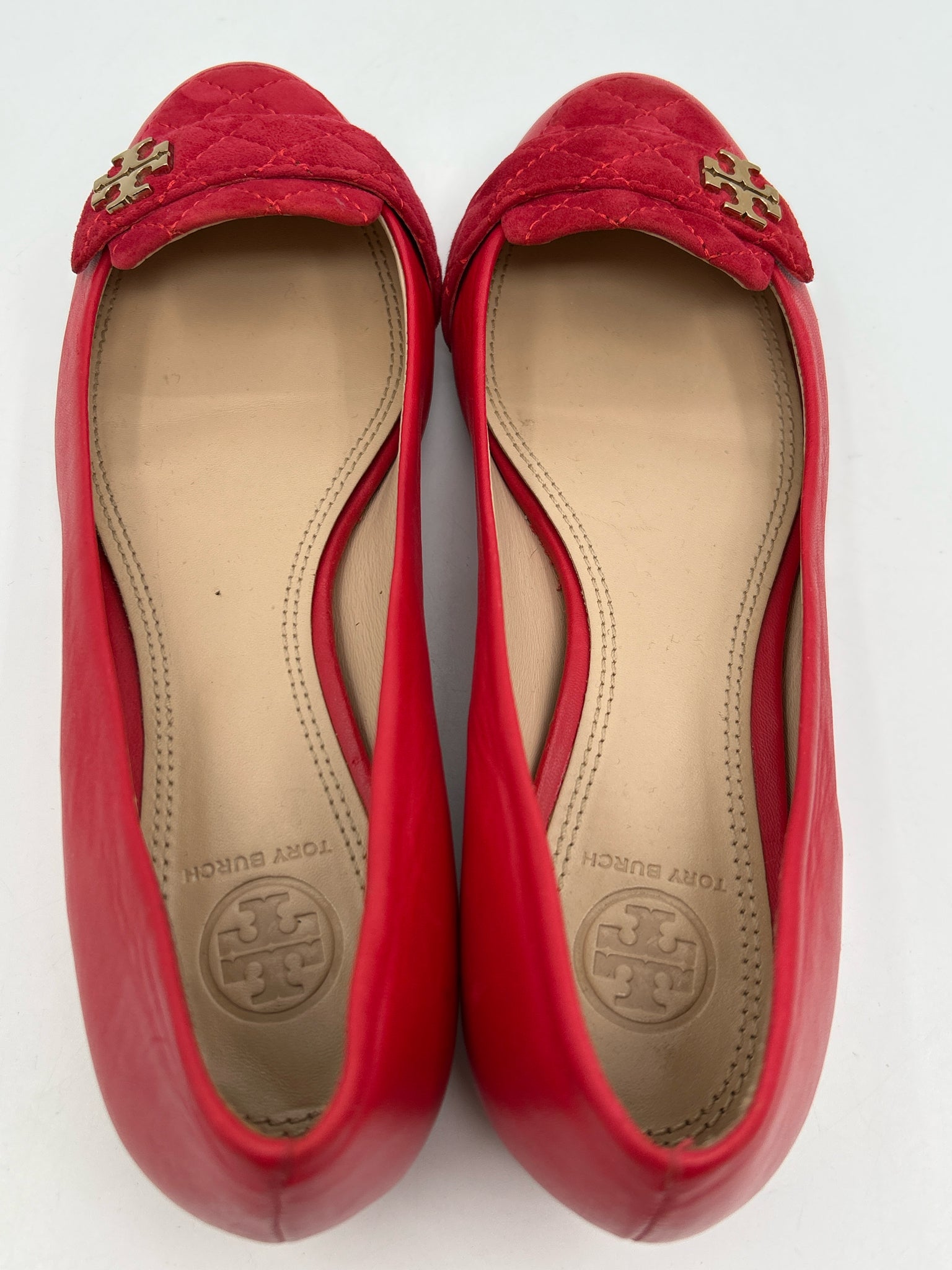 TORY BURCH Size 8.5M Red Women Flats