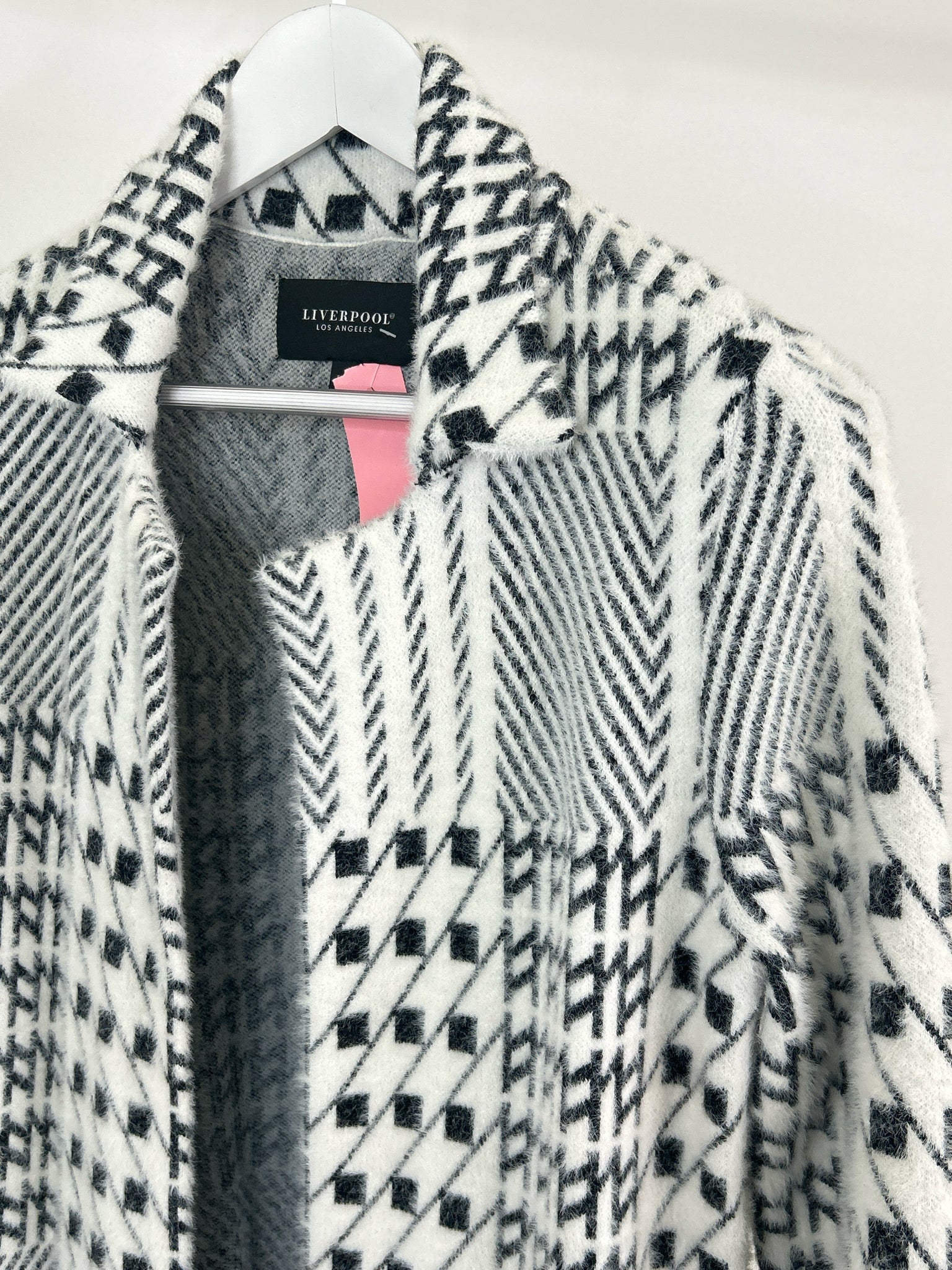 LIVERPOOL Size SP Black and White Women Cardigan