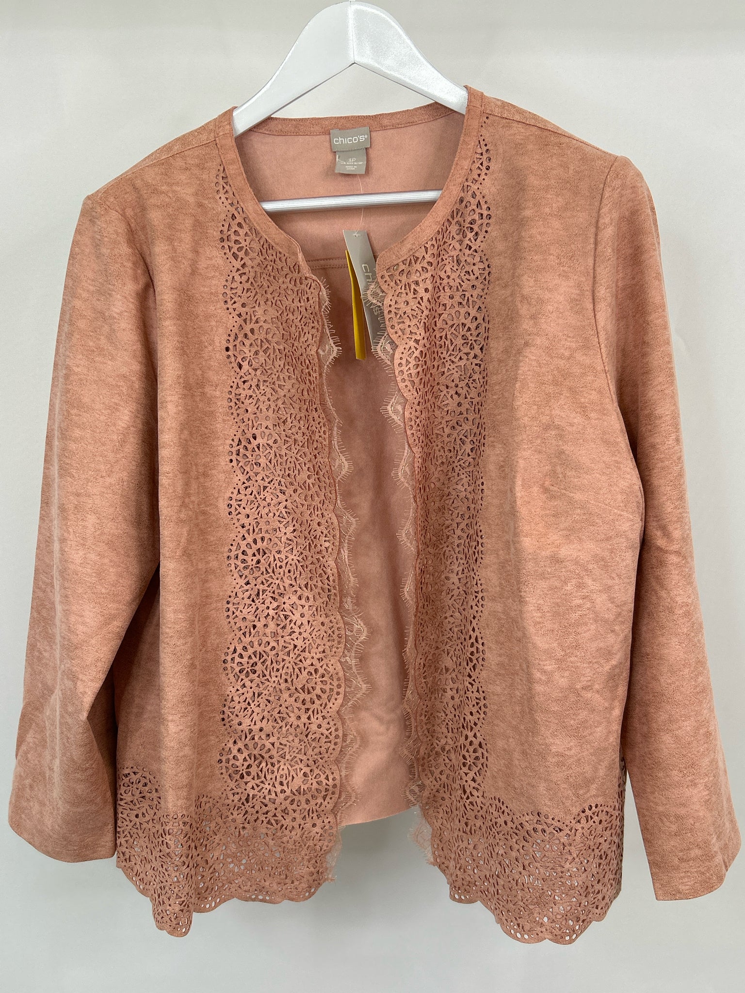 CHICO'S Size 16/18 Pink Women Jacket NWT
