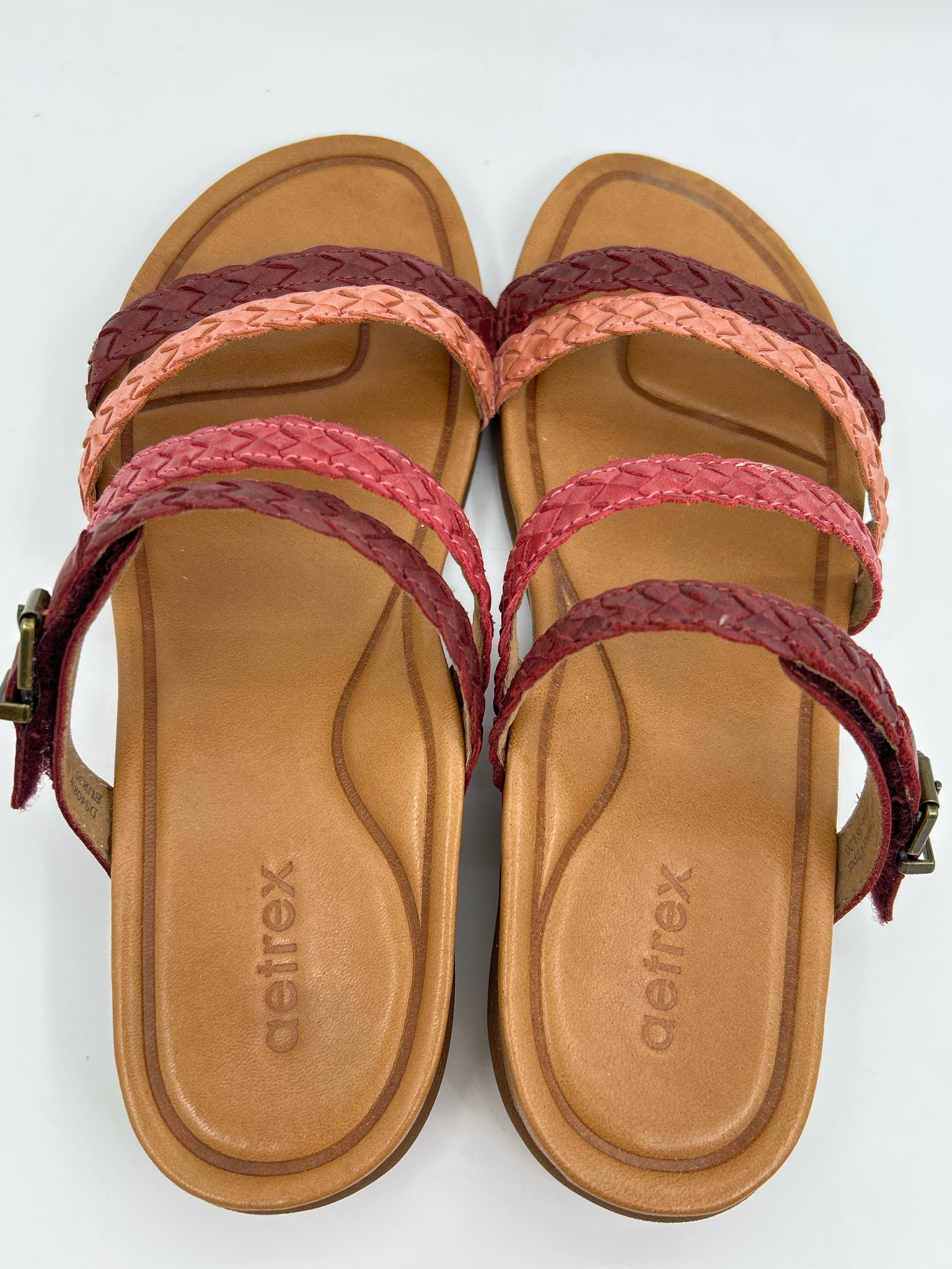 AETREX Size 8.5 Red Women Sandal