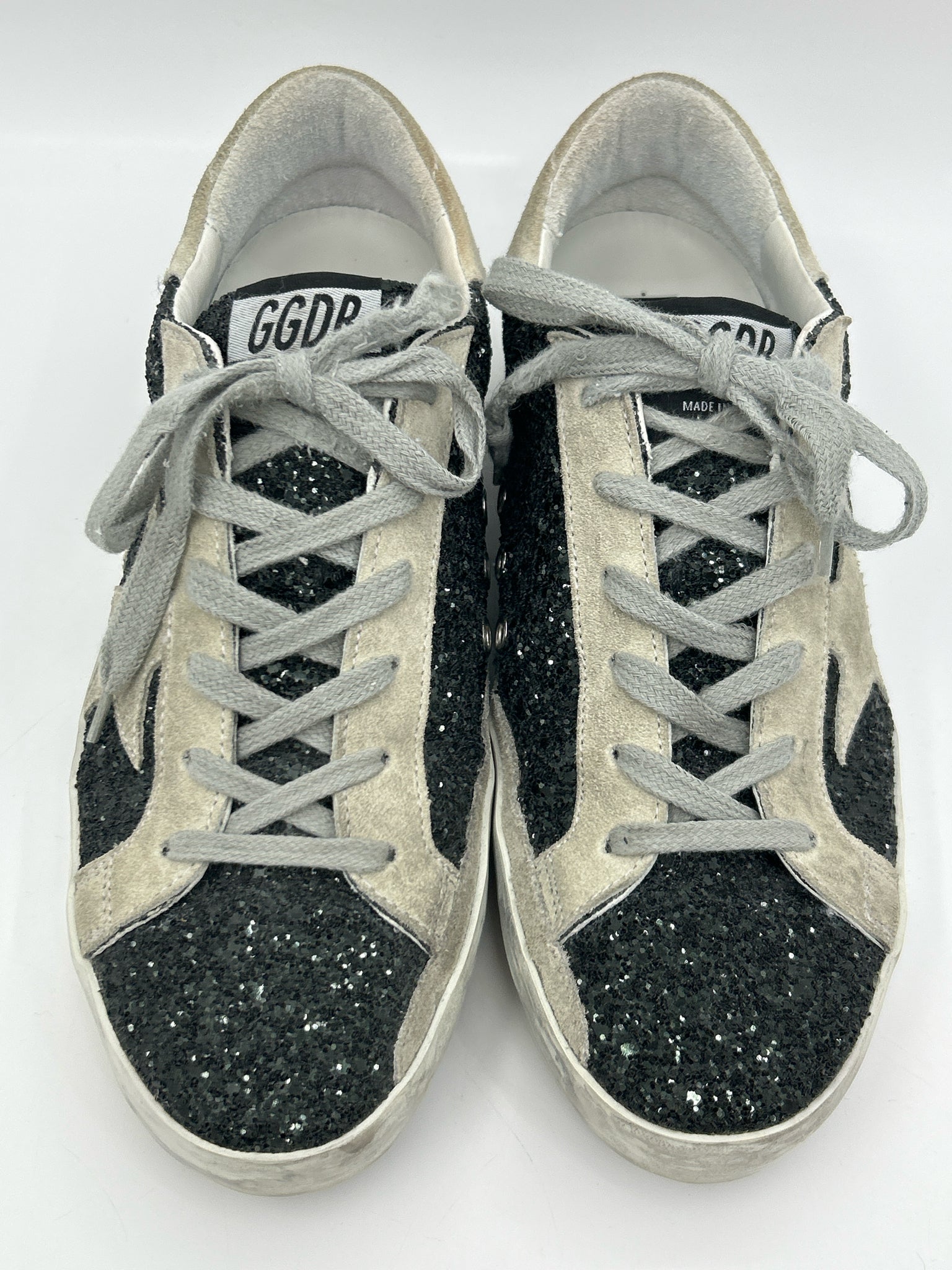 GOLDEN GOOSE Size 38 Black Print Women Sneakers
