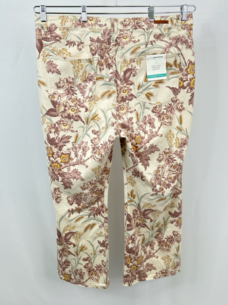 PILCRO Women Size 22W Cream Print jeans