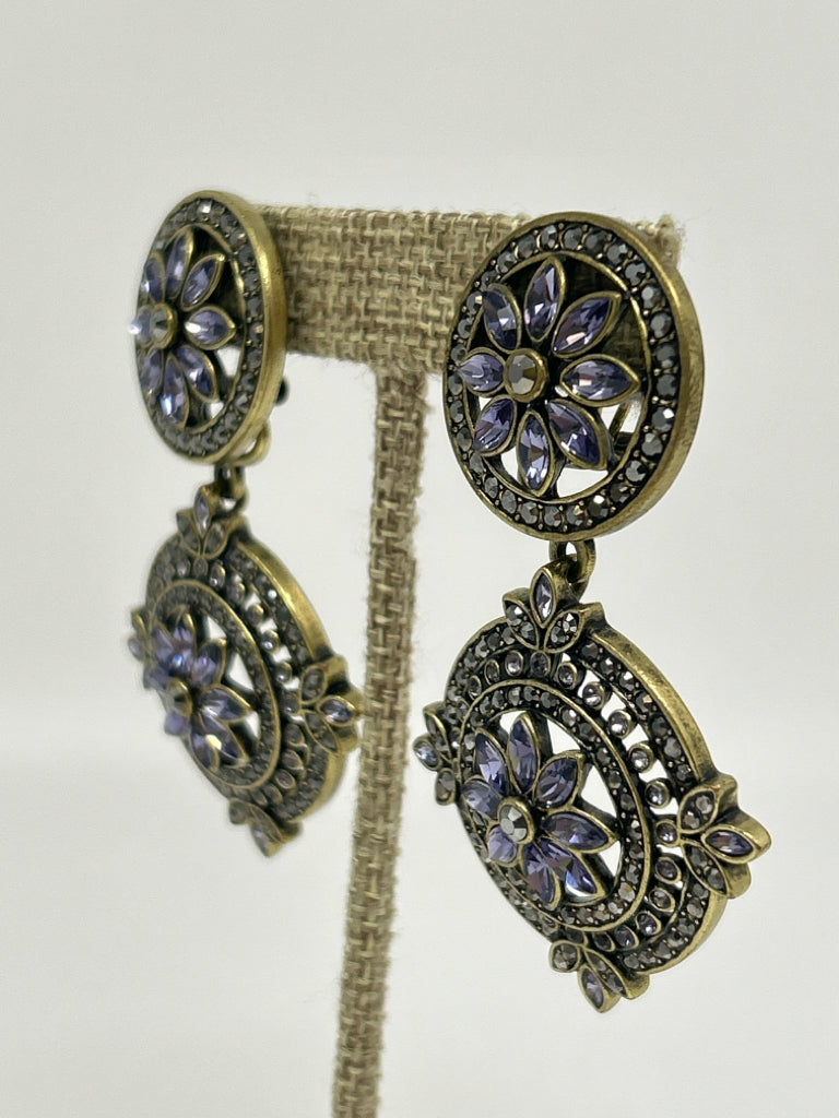 HEIDI DAUS Gold and Purple Earrings