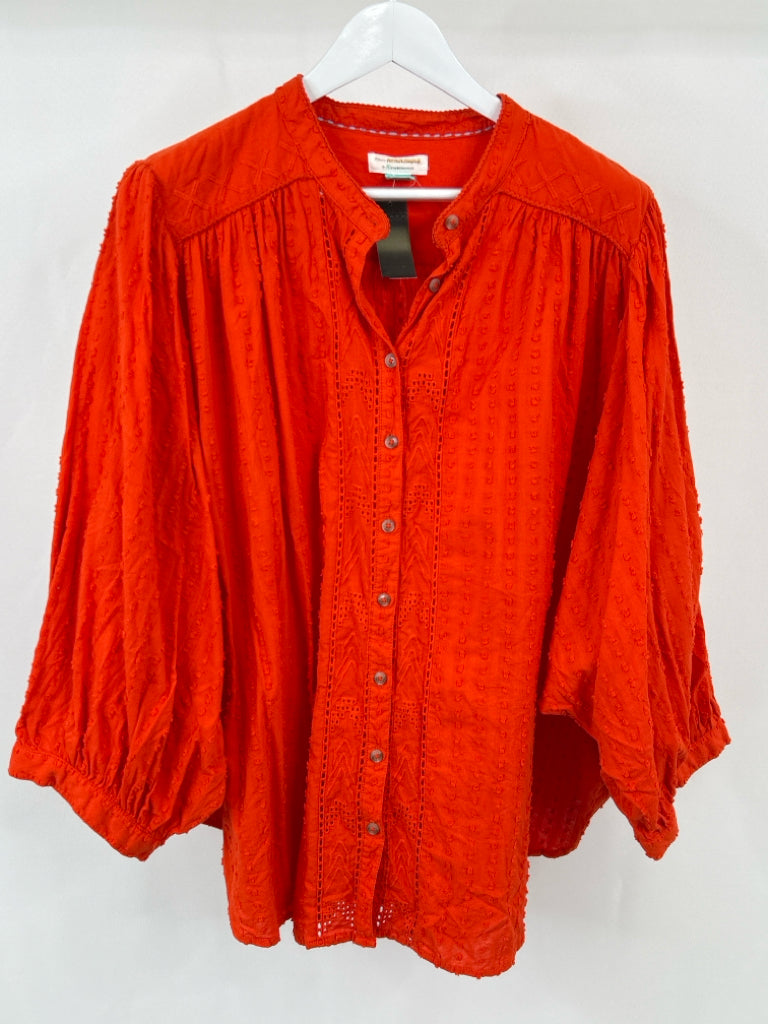 PILCRO Women Size 3X Orange Blouse