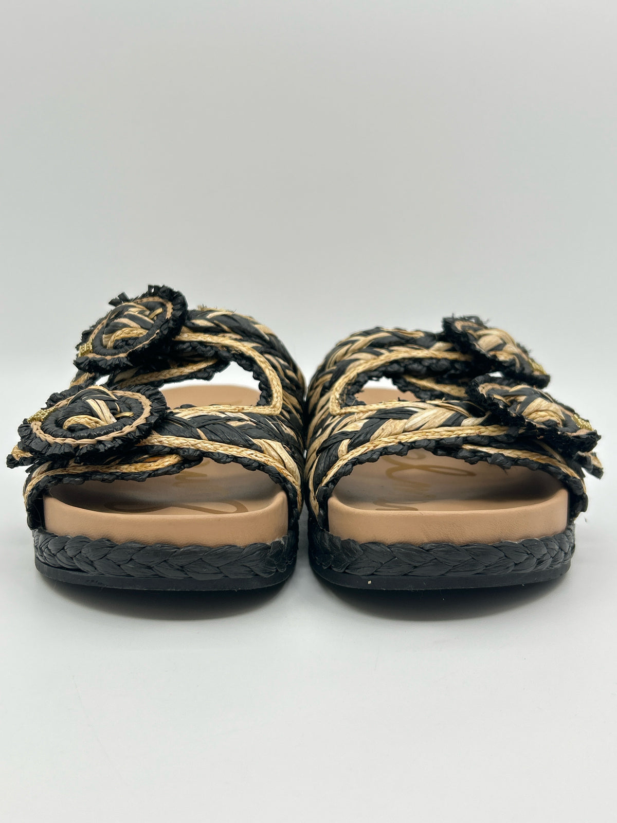 SAM EDELMAN Size 8.5M CREAM & BLACK Women Sandal