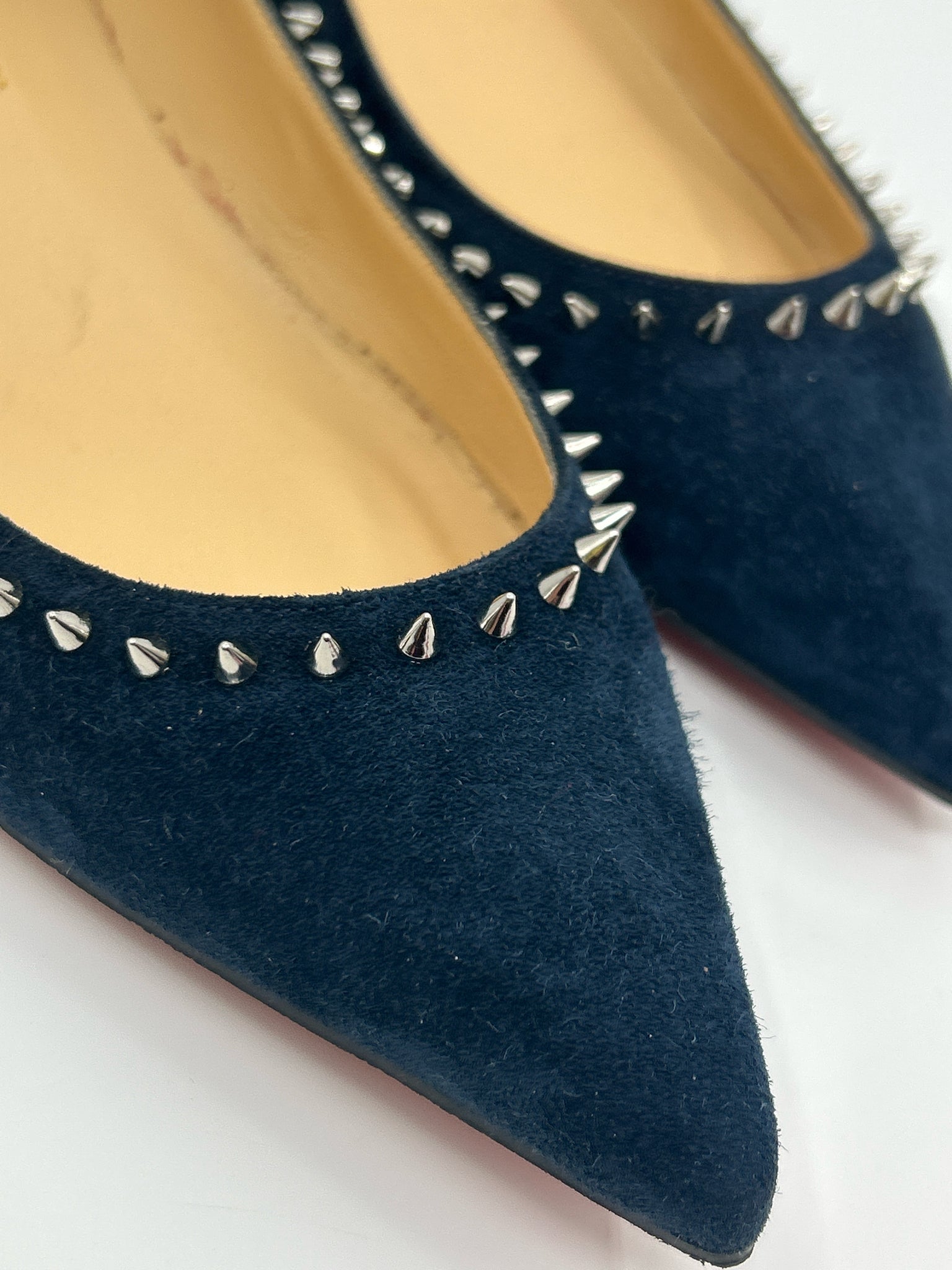 CHRISTIAN LOUBOUTIN Size 37 Navy Women Flats