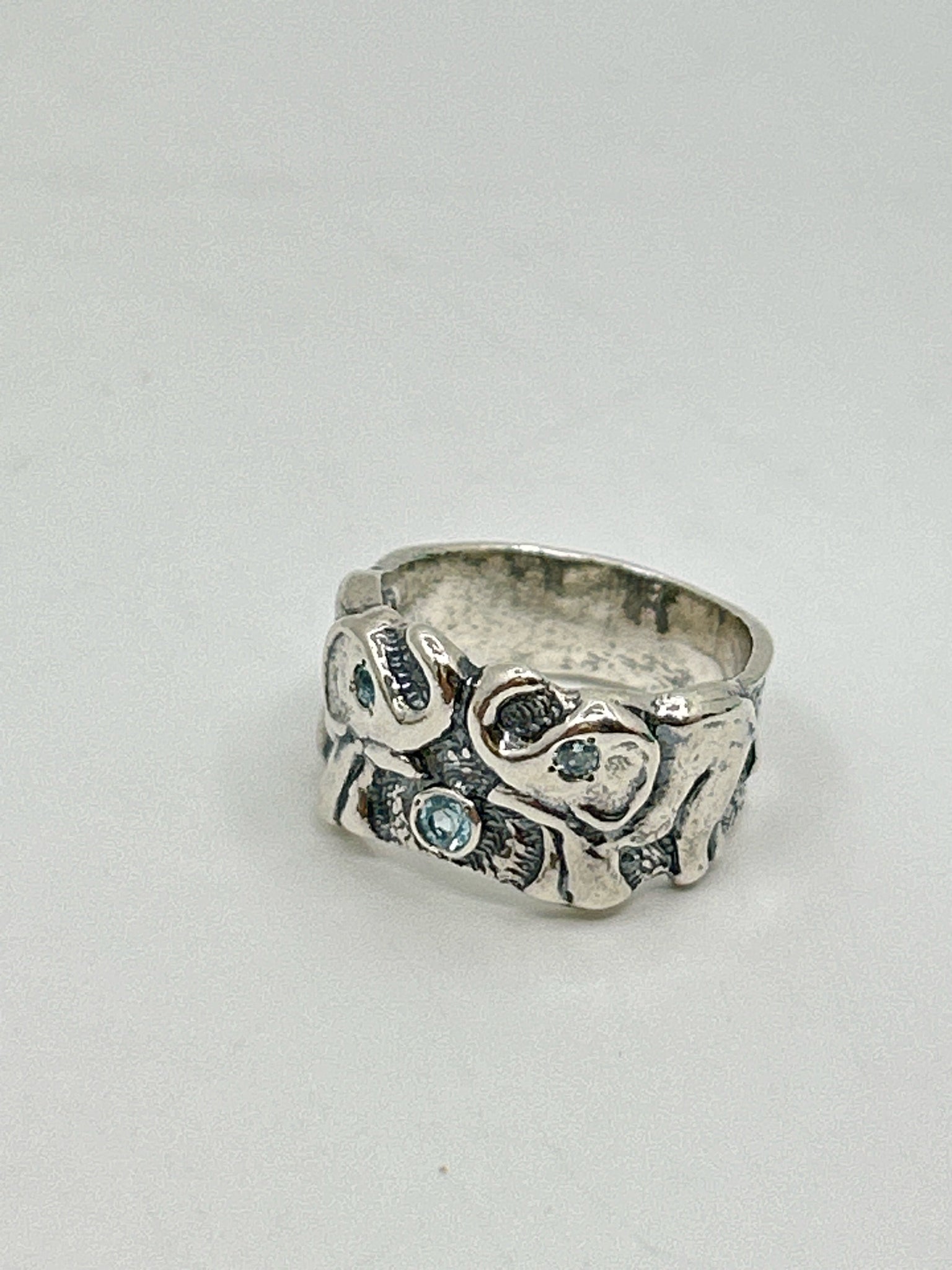 Sterling Silver Elephant Size 6.5 Ring