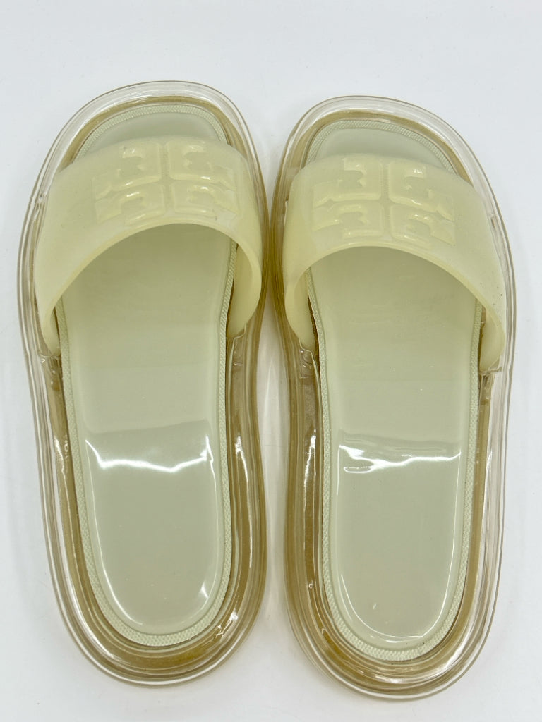 TORY BURCH Size 6B Ivory and Clear Women's Sandal