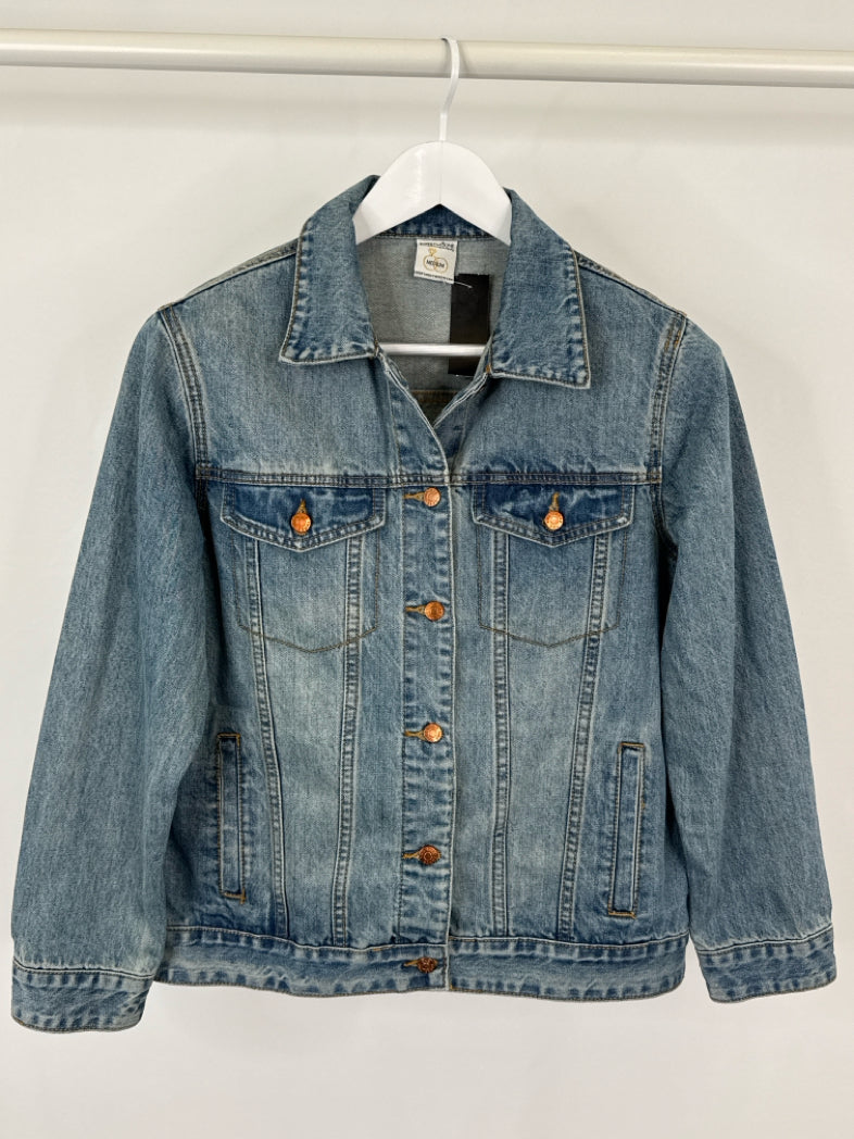Three Two One Size M BLUE DENIM Women Jacket