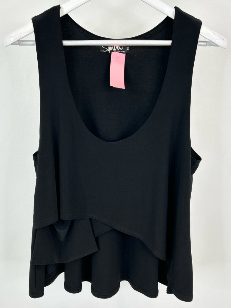 Sympli Size 12 Black Women's Tank Top