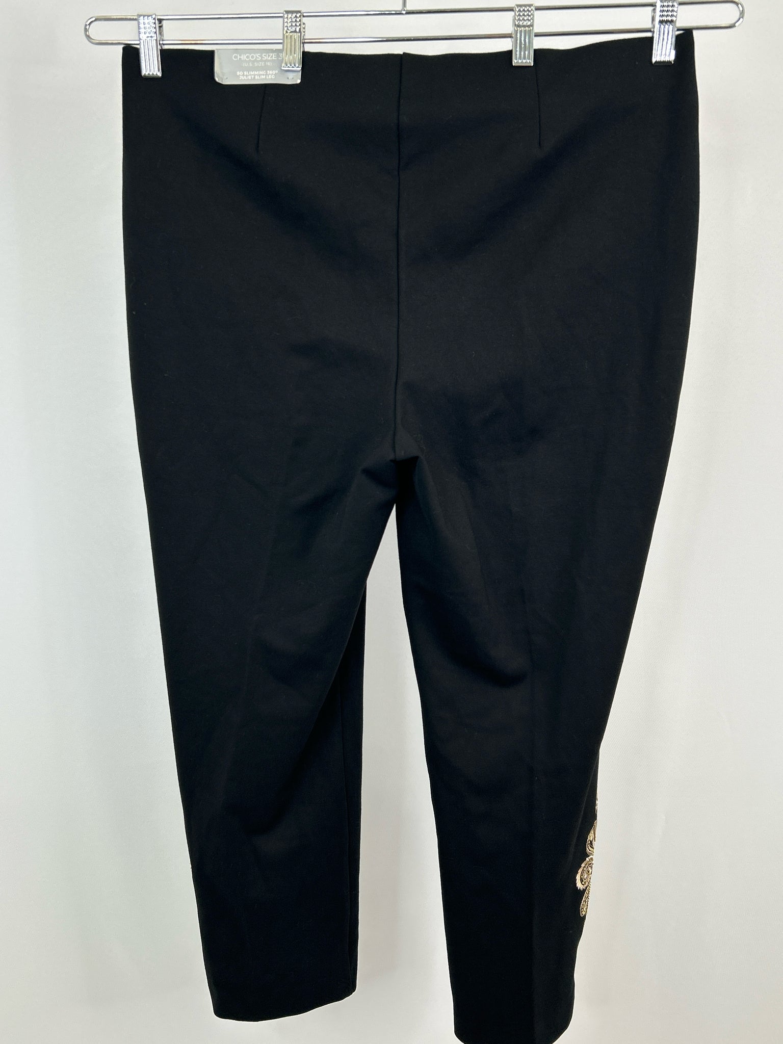 CHICO'S Size 16 Black Women Pants