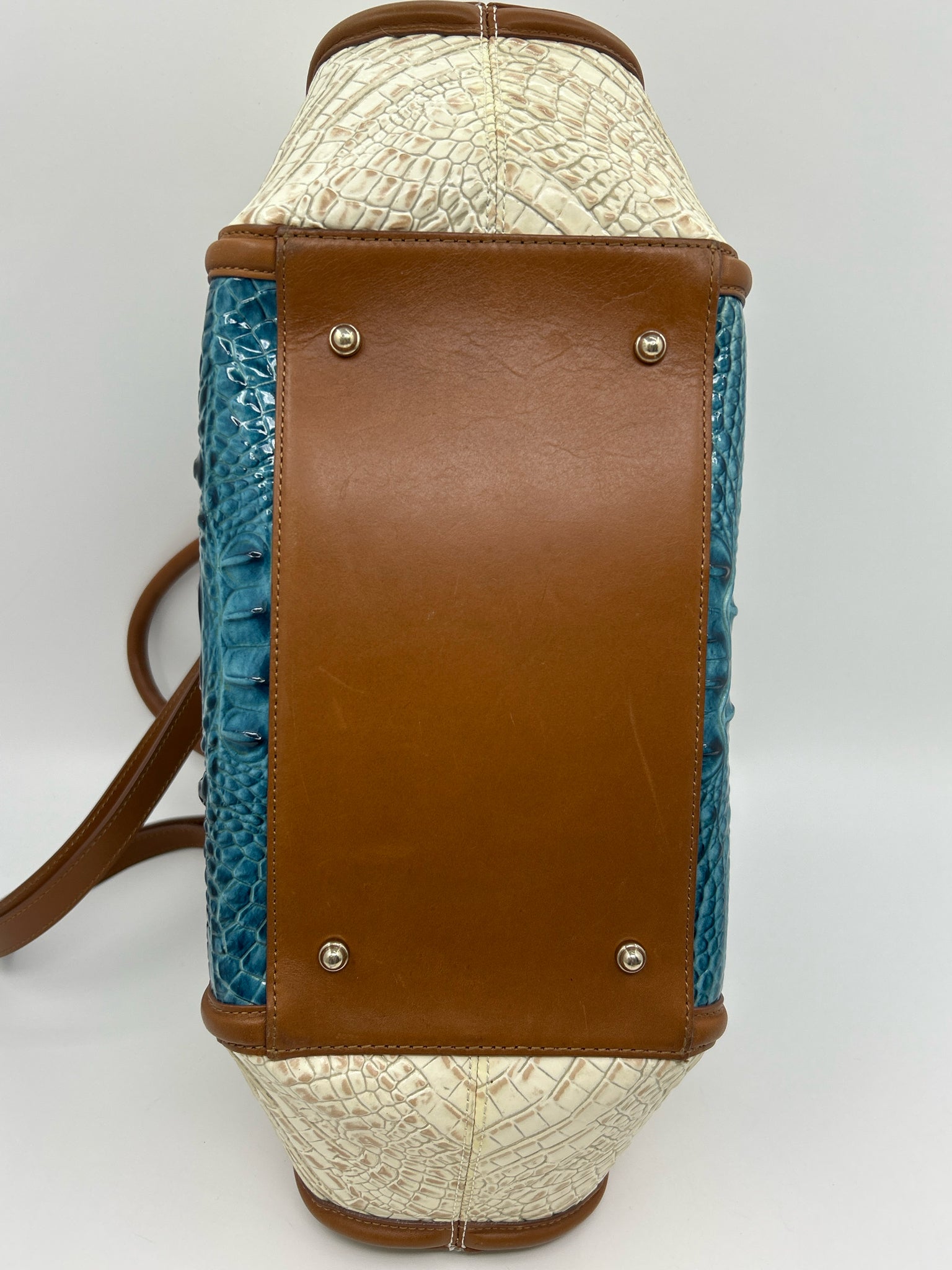 BRAHMIN BEIGE AND TEAL Women Purse
