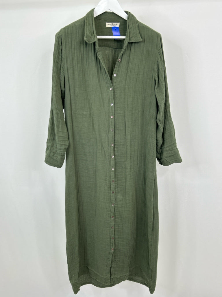 NATURAL LIFE Women Size M OLIVE Dress