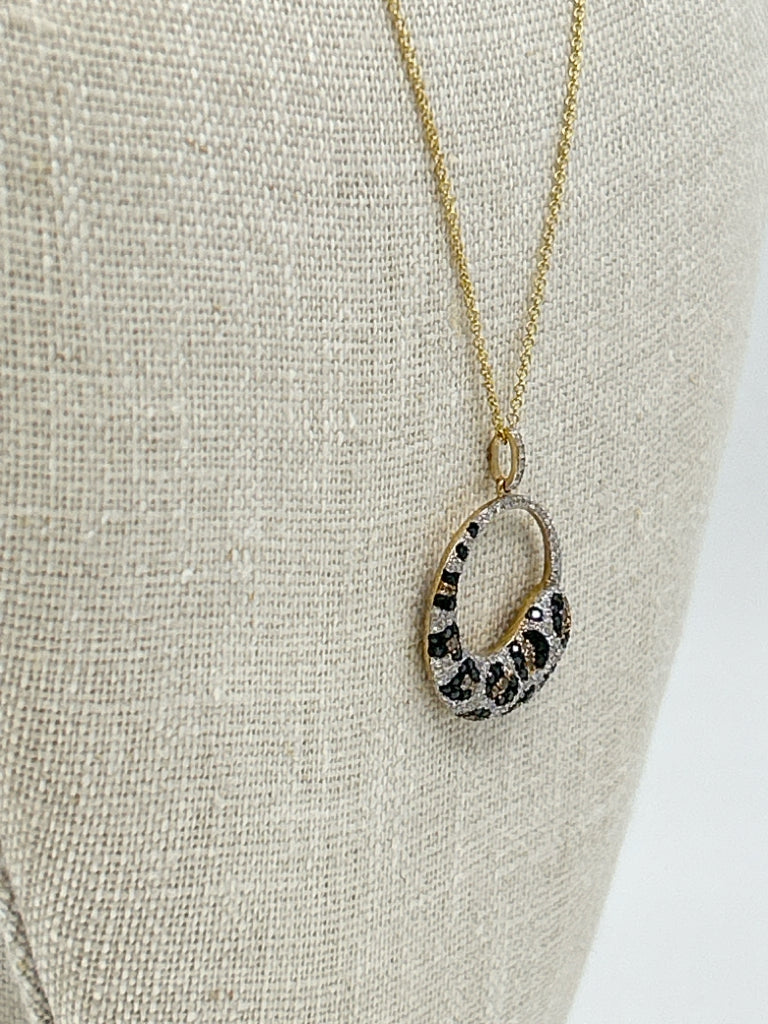 Effy Women Leopard Spot 14K Diamond Necklace