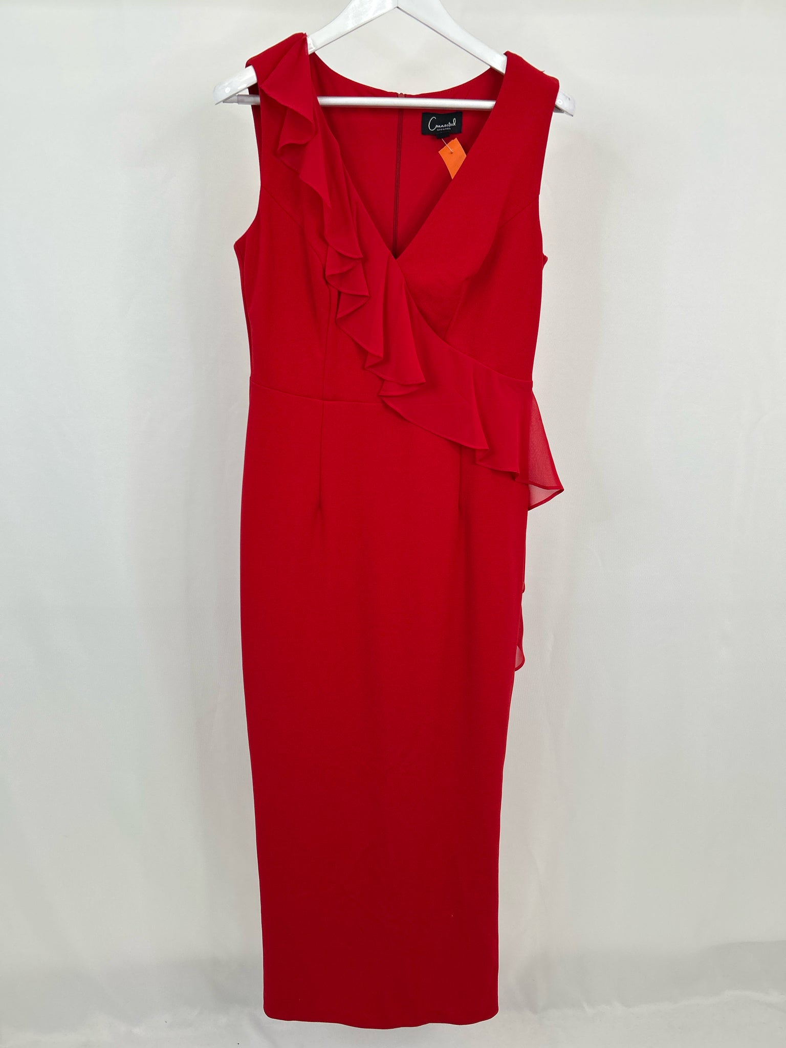 CONNECTED APPAREL Size 10P Red Women Dress